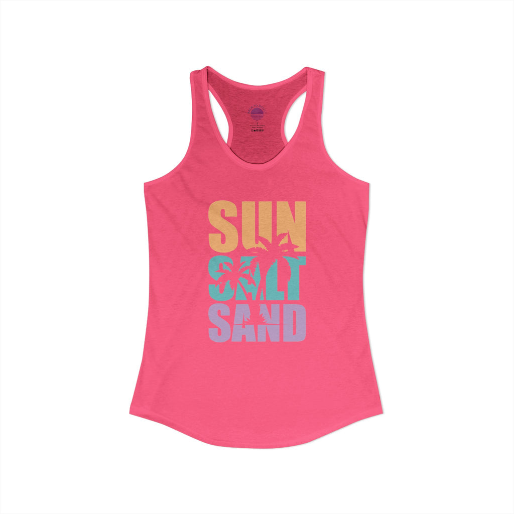 Sun, Salt, and Sand Women's Racerback Tank – Summer Beach Tank Top