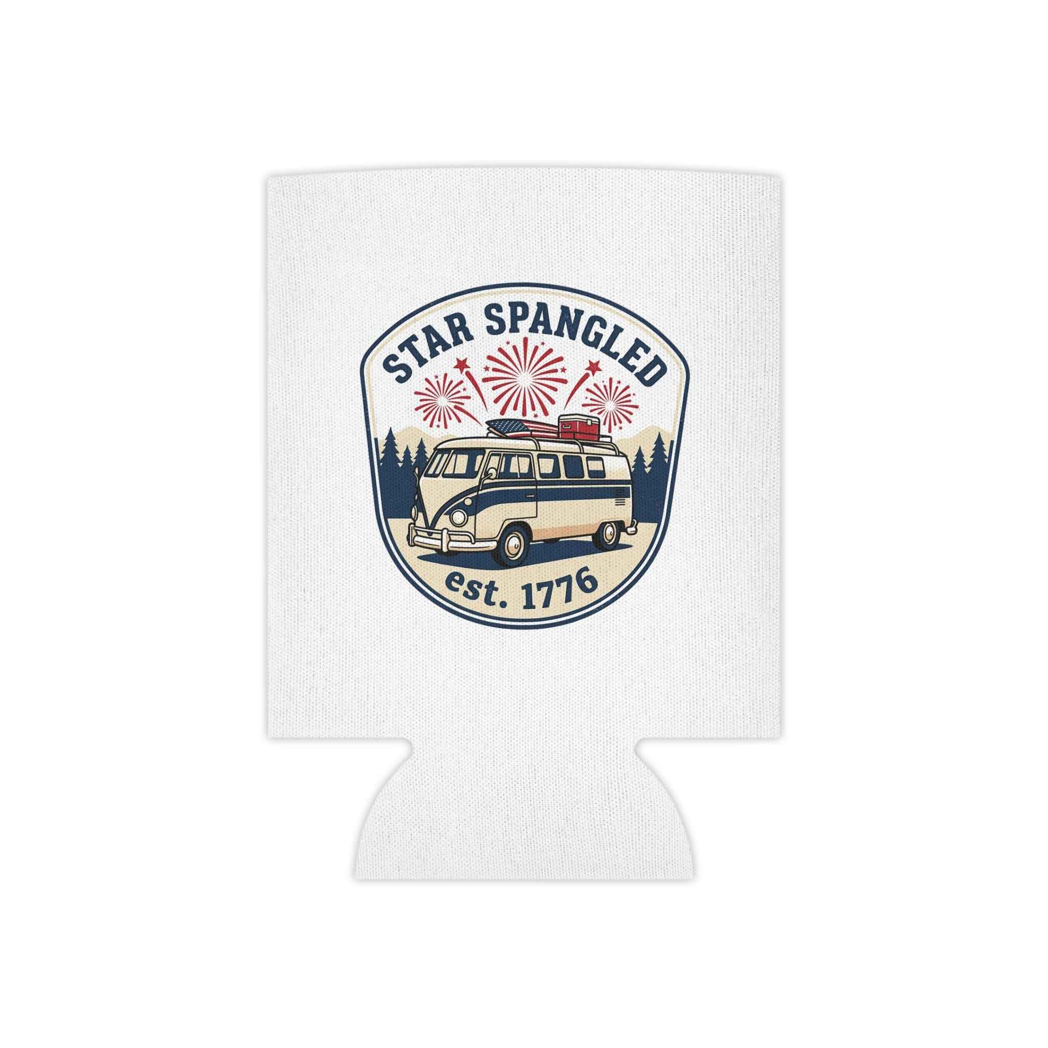 Star Spangled Van Can koozie — Patriotic 1776 RV Beer Cooler