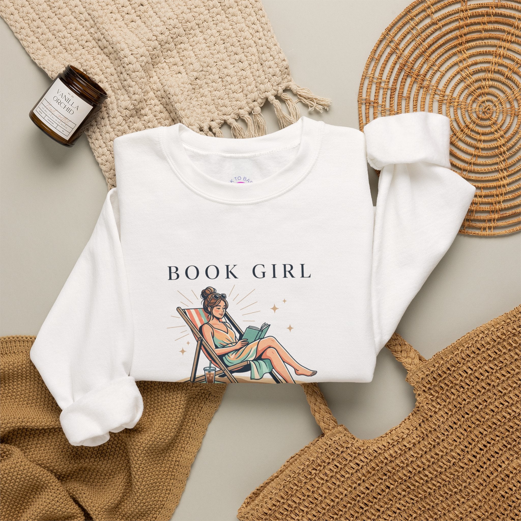 Book Girl Summer Sweatshirt | BookTok, beach reads, bookish summer aesthetic
