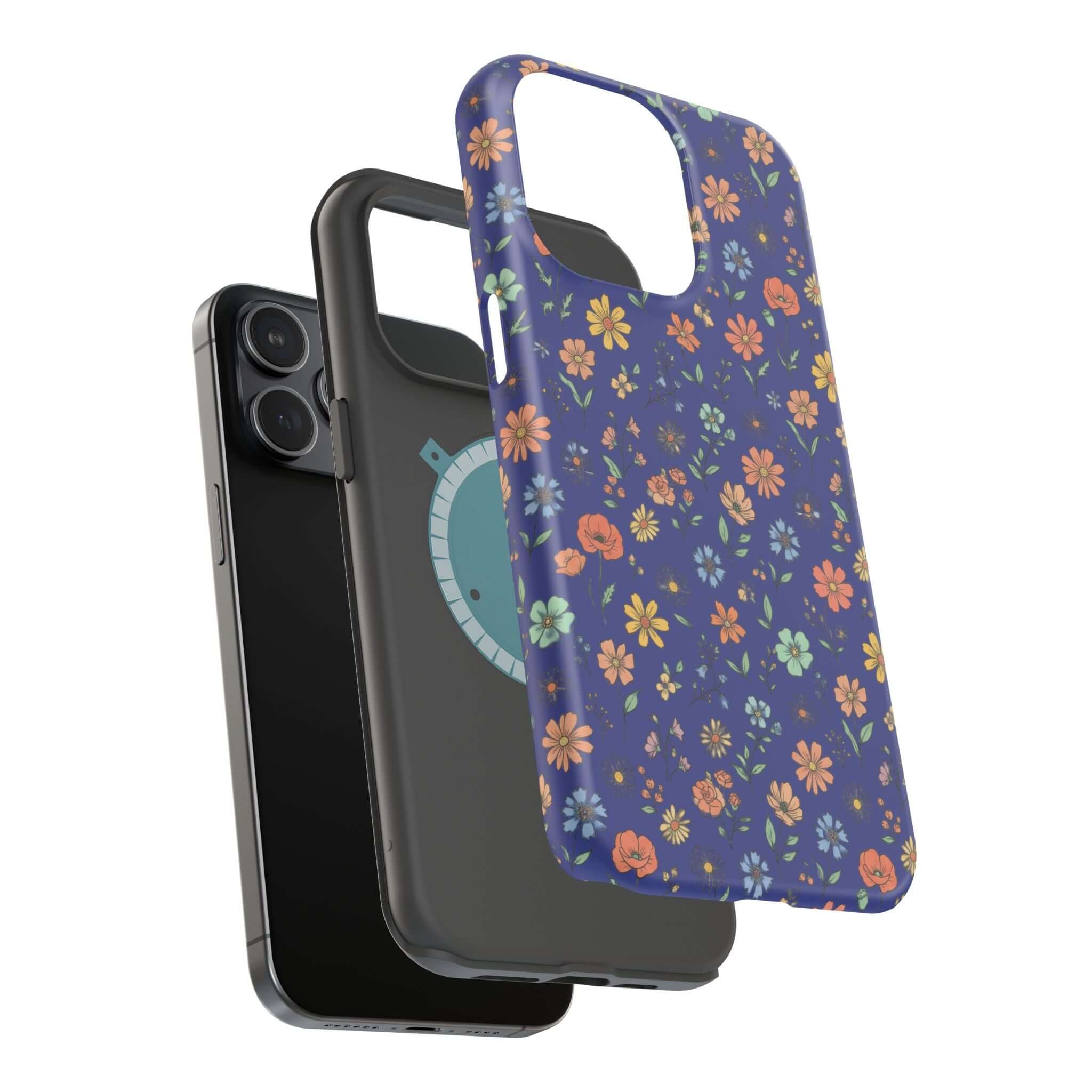 Floral All-Over Seasonal Print Phone Case — Magnetic Impact-Resistant