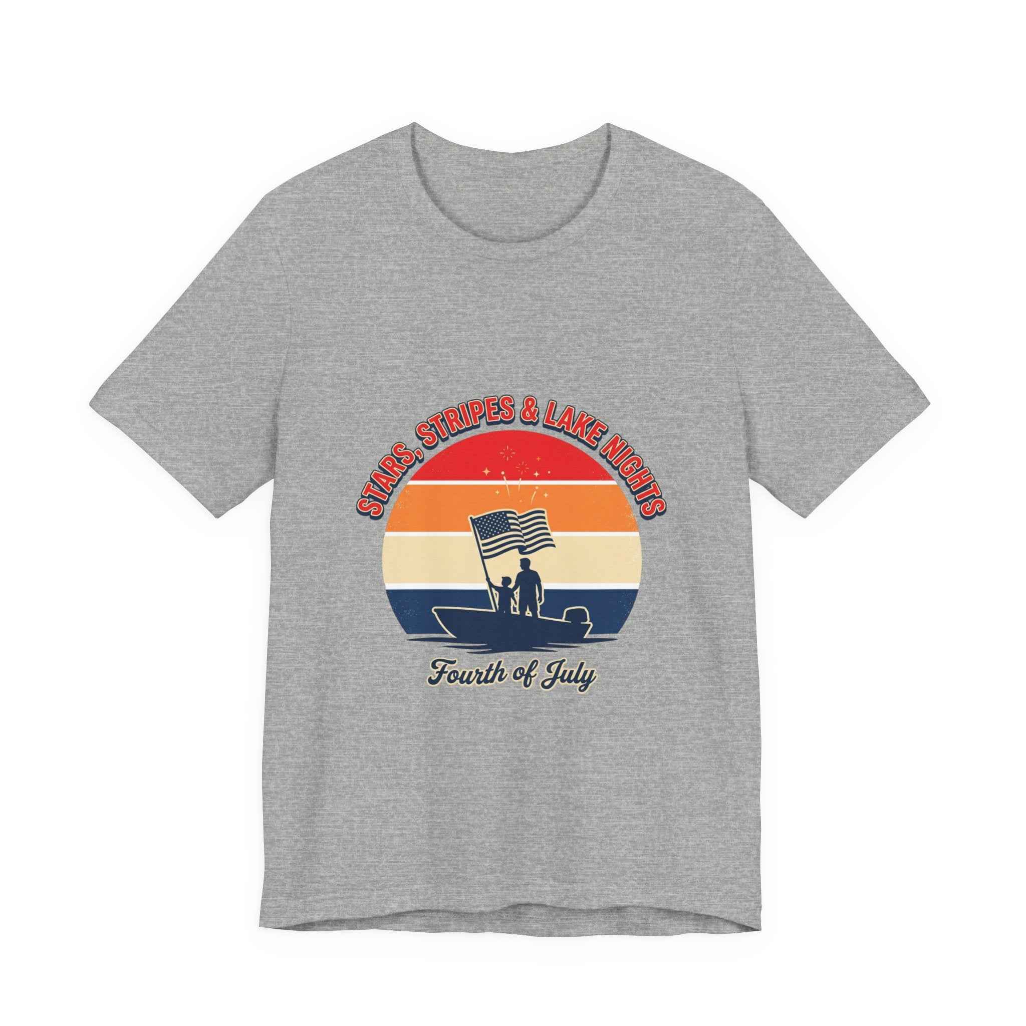 Stars Stripes & Lake Vibes Tee | vintage USA, red white blue