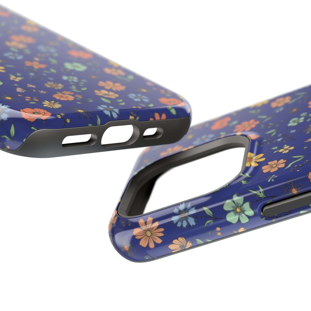 Floral All-Over Seasonal Print Phone Case — Magnetic Impact-Resistant