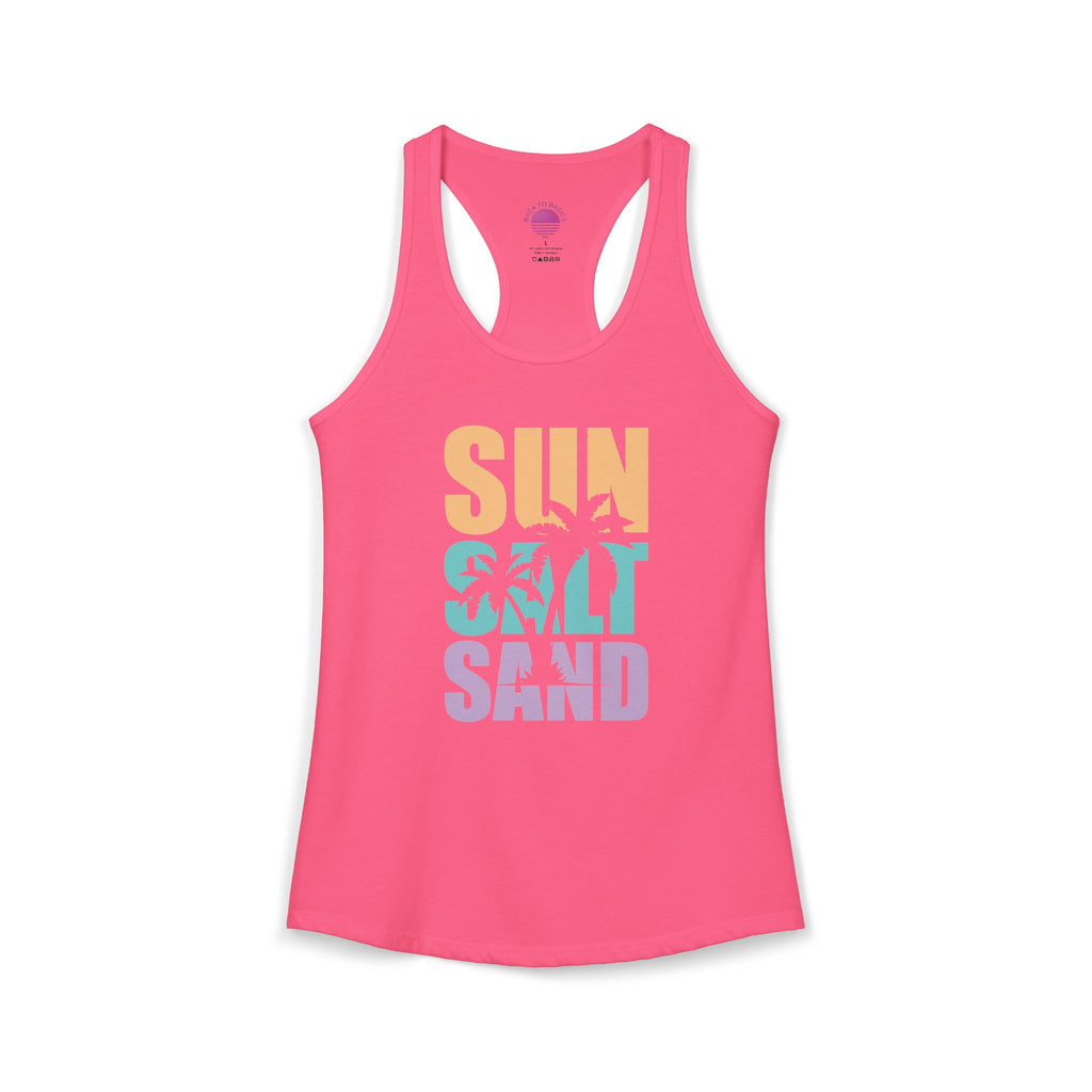 Sun, Salt, and Sand Women's Racerback Tank – Summer Beach Tank Top