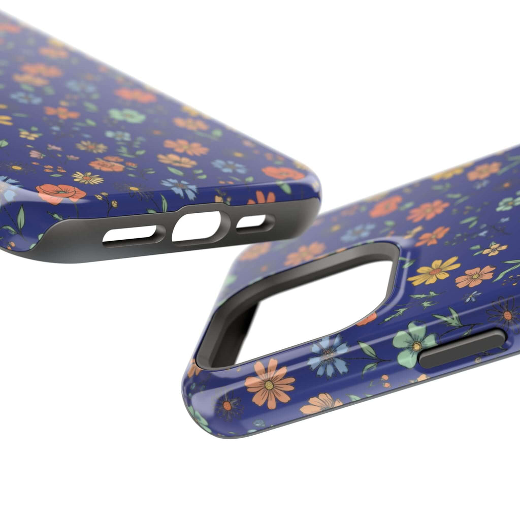 Floral All-Over Seasonal Print Phone Case — Magnetic Impact-Resistant