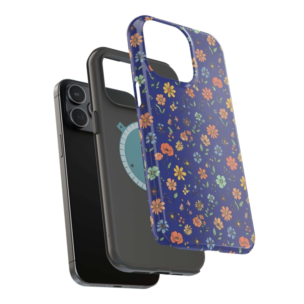 Floral All-Over Seasonal Print Phone Case — Magnetic Impact-Resistant
