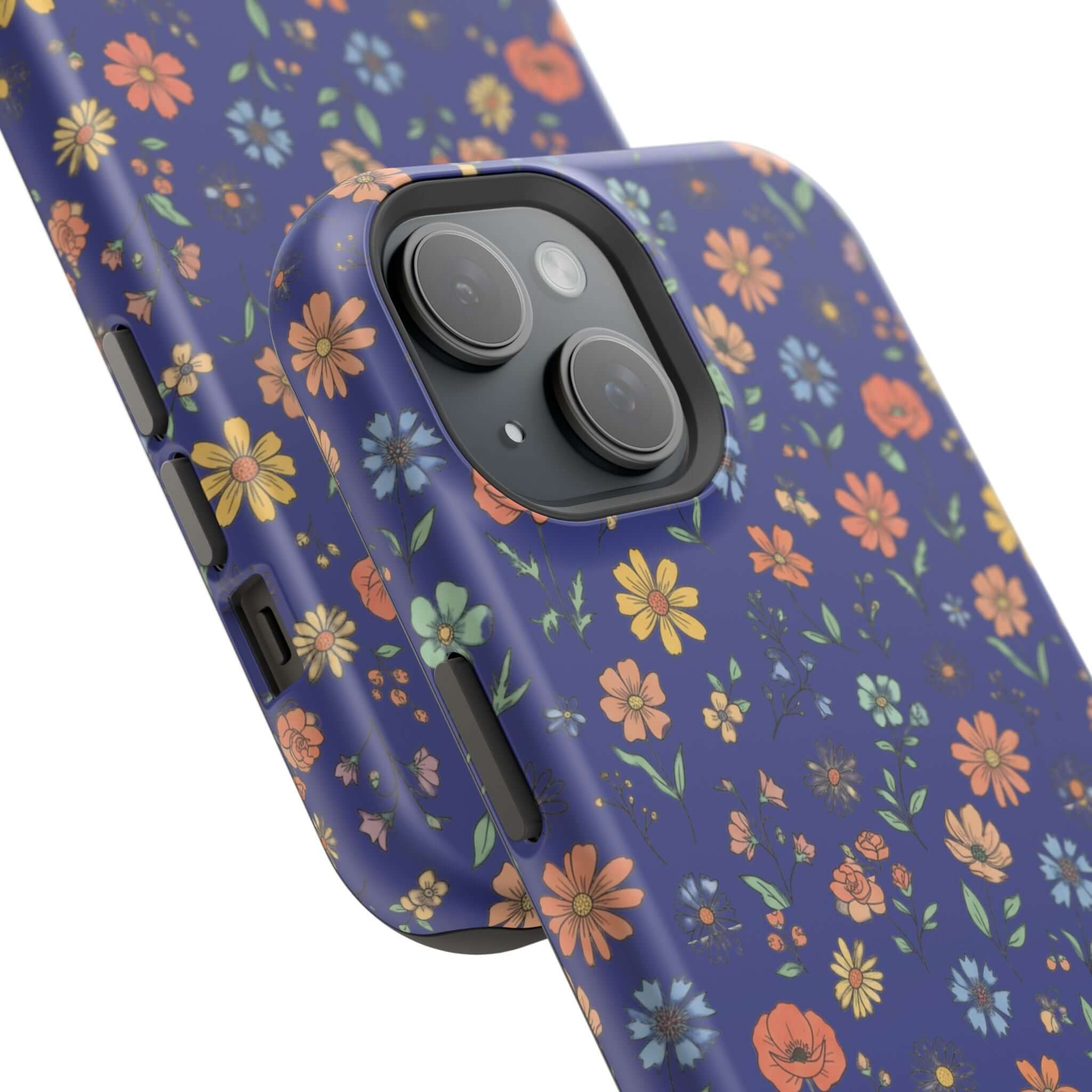 Floral All-Over Seasonal Print Phone Case — Magnetic Impact-Resistant