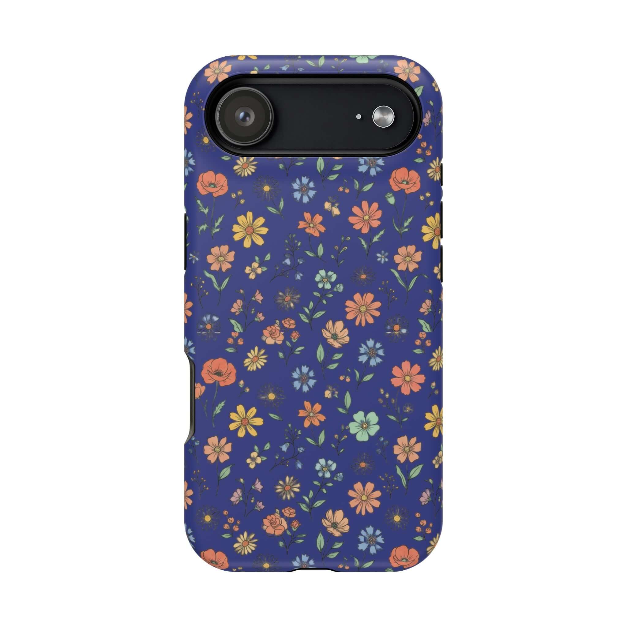 Floral All-Over Seasonal Print Phone Case — Magnetic Impact-Resistant