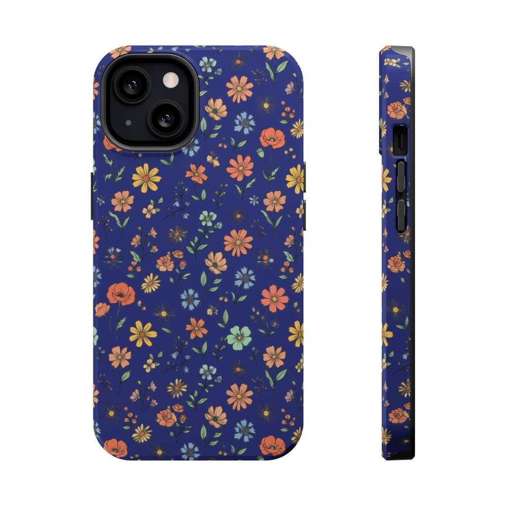 Floral All-Over Seasonal Print Phone Case — Magnetic Impact-Resistant