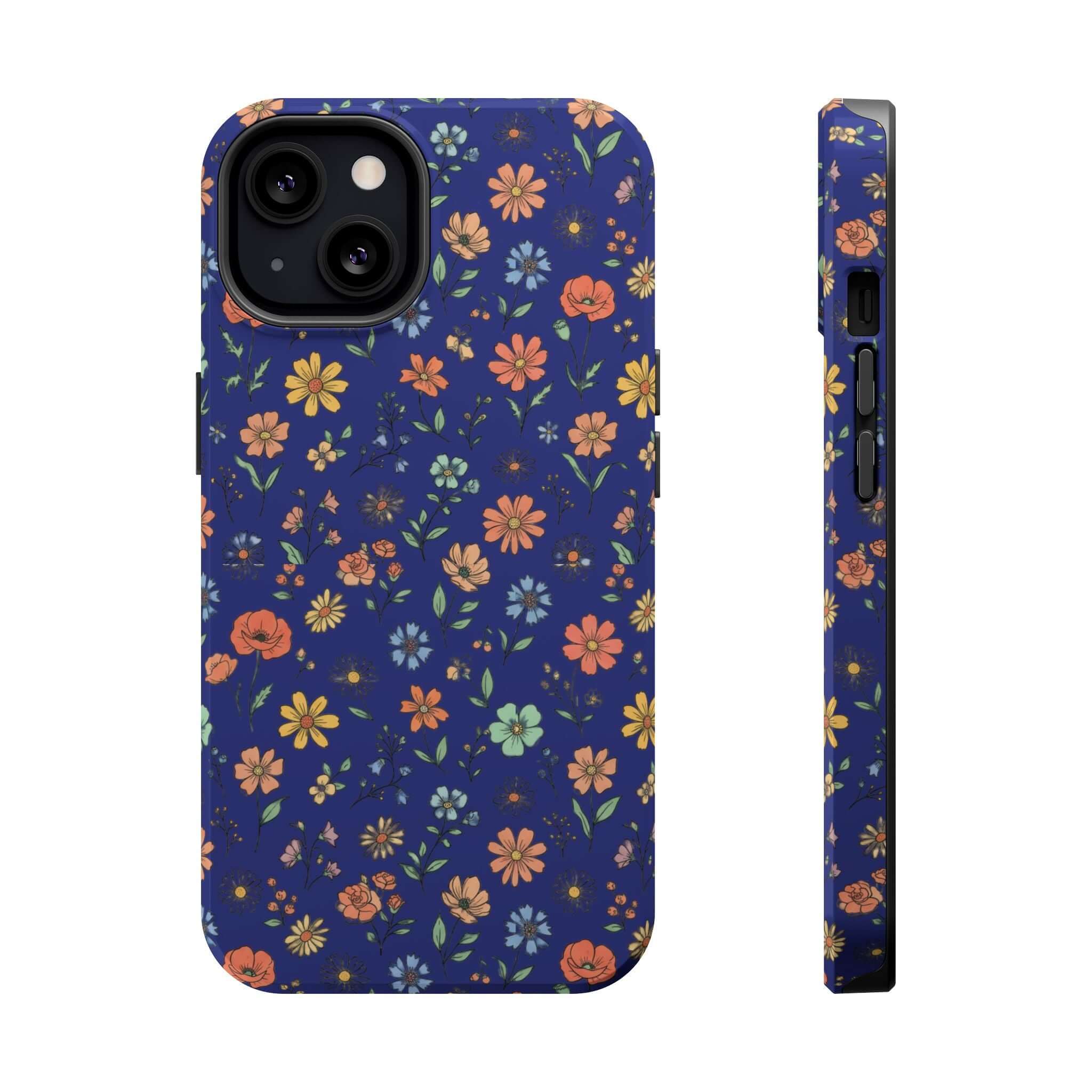 Floral All-Over Seasonal Print Phone Case — Magnetic Impact-Resistant