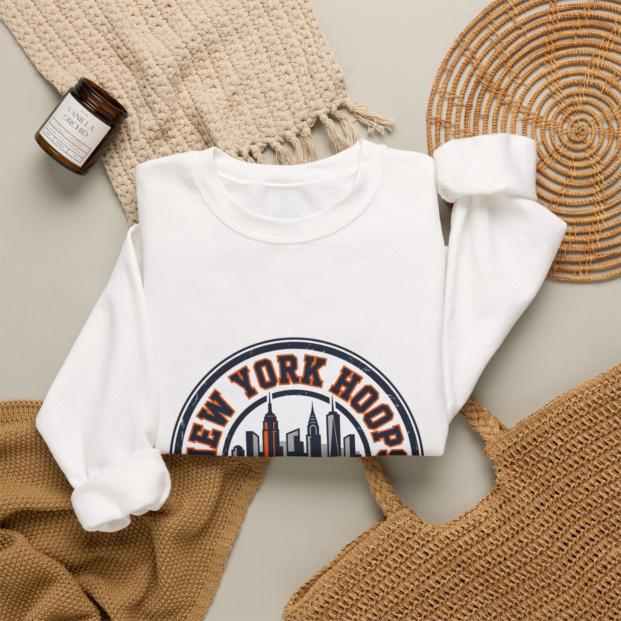 New York Hoops Varsity Crewneck Sweatshirt | city basketball, collegiate