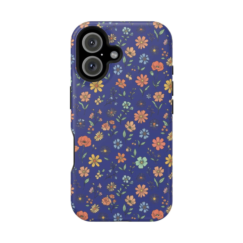 Floral All-Over Seasonal Print Phone Case — Magnetic Impact-Resistant