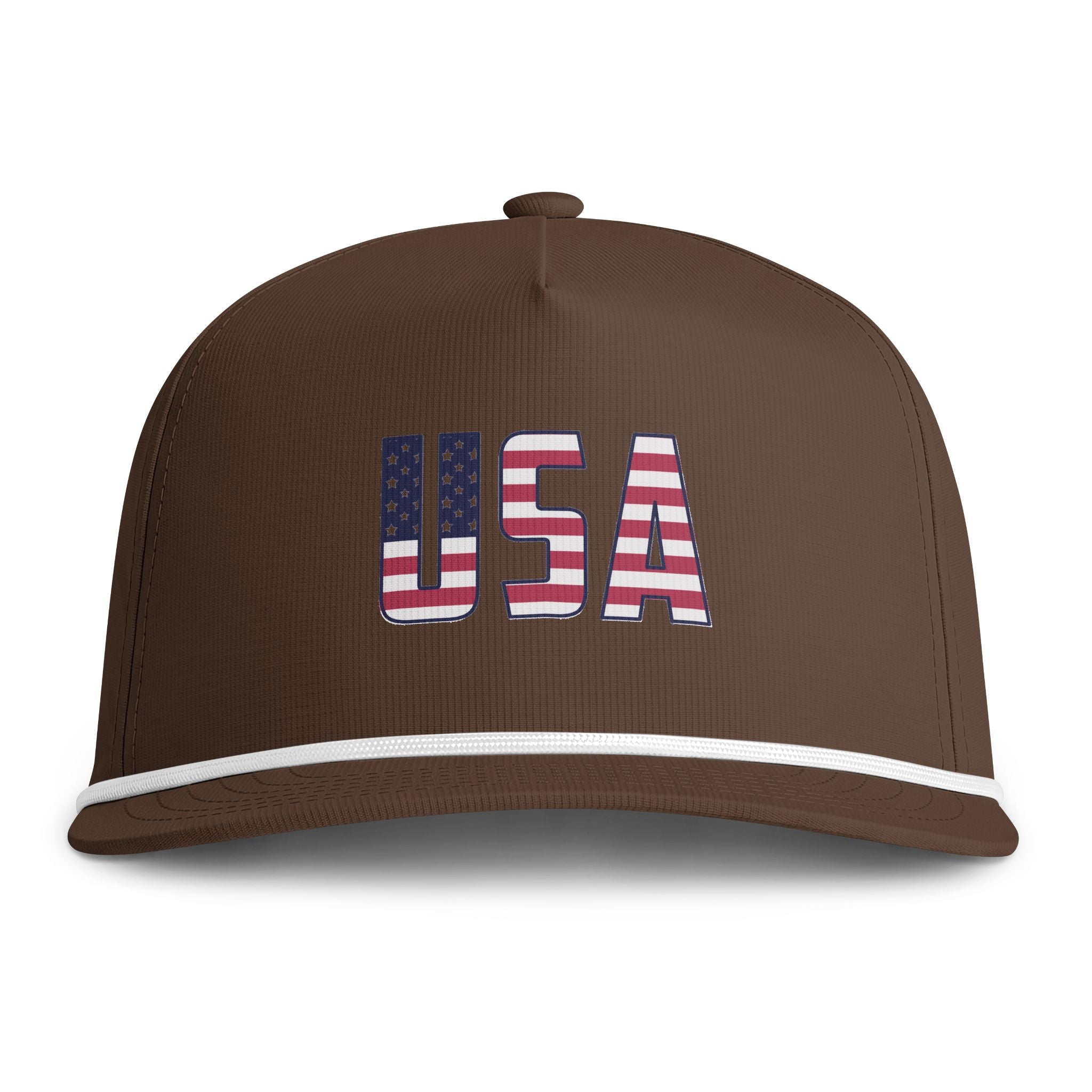 USA Rope Cap — Embroidered American Flag Baseball Hat Printify