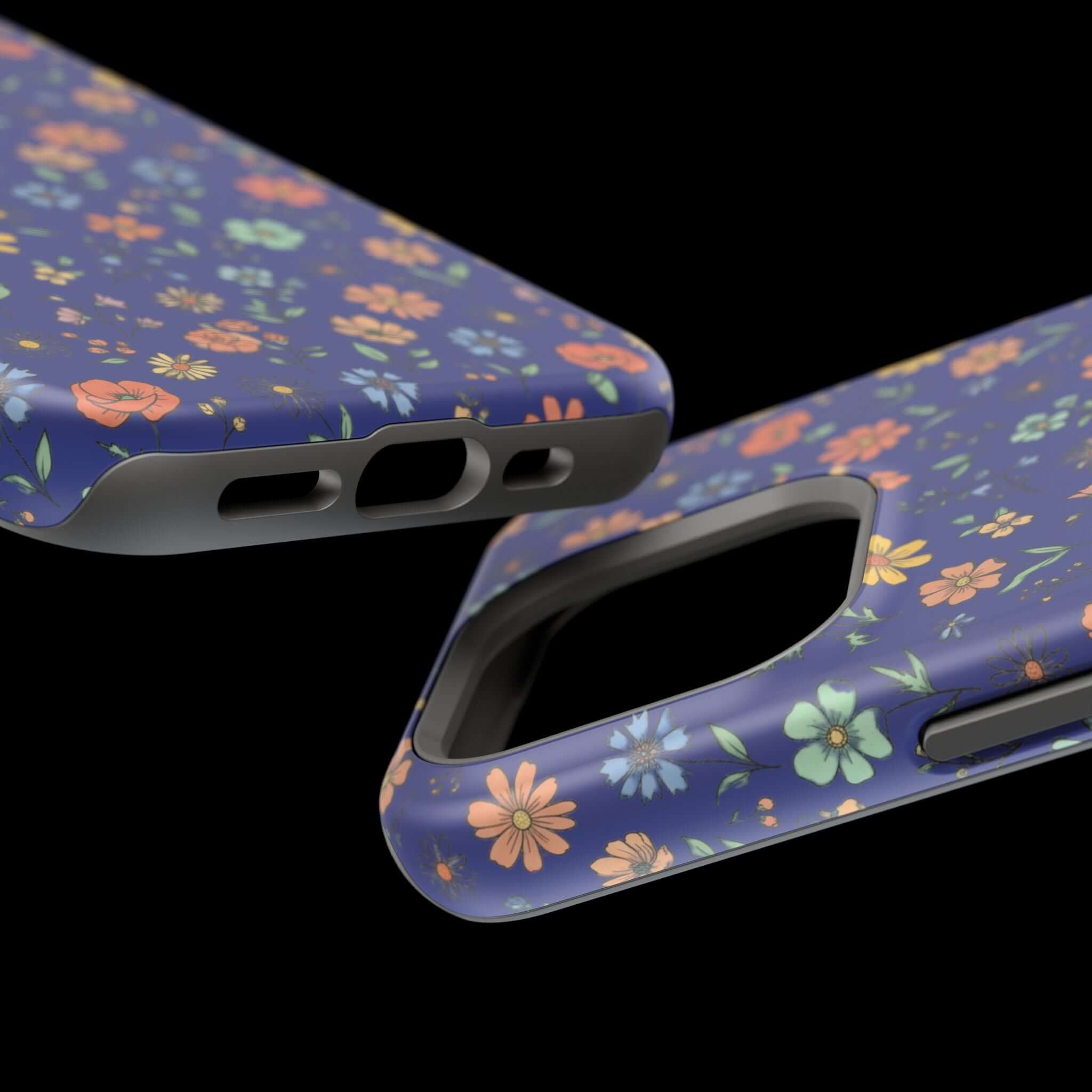 Floral All-Over Seasonal Print Phone Case — Magnetic Impact-Resistant
