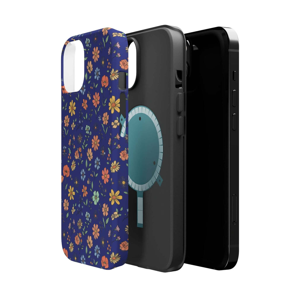 Floral All-Over Seasonal Print Phone Case — Magnetic Impact-Resistant