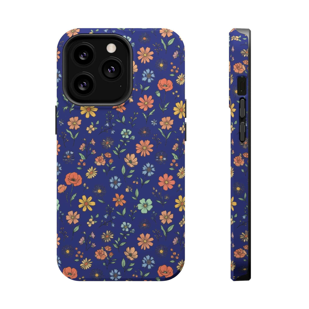 Floral All-Over Seasonal Print Phone Case — Magnetic Impact-Resistant