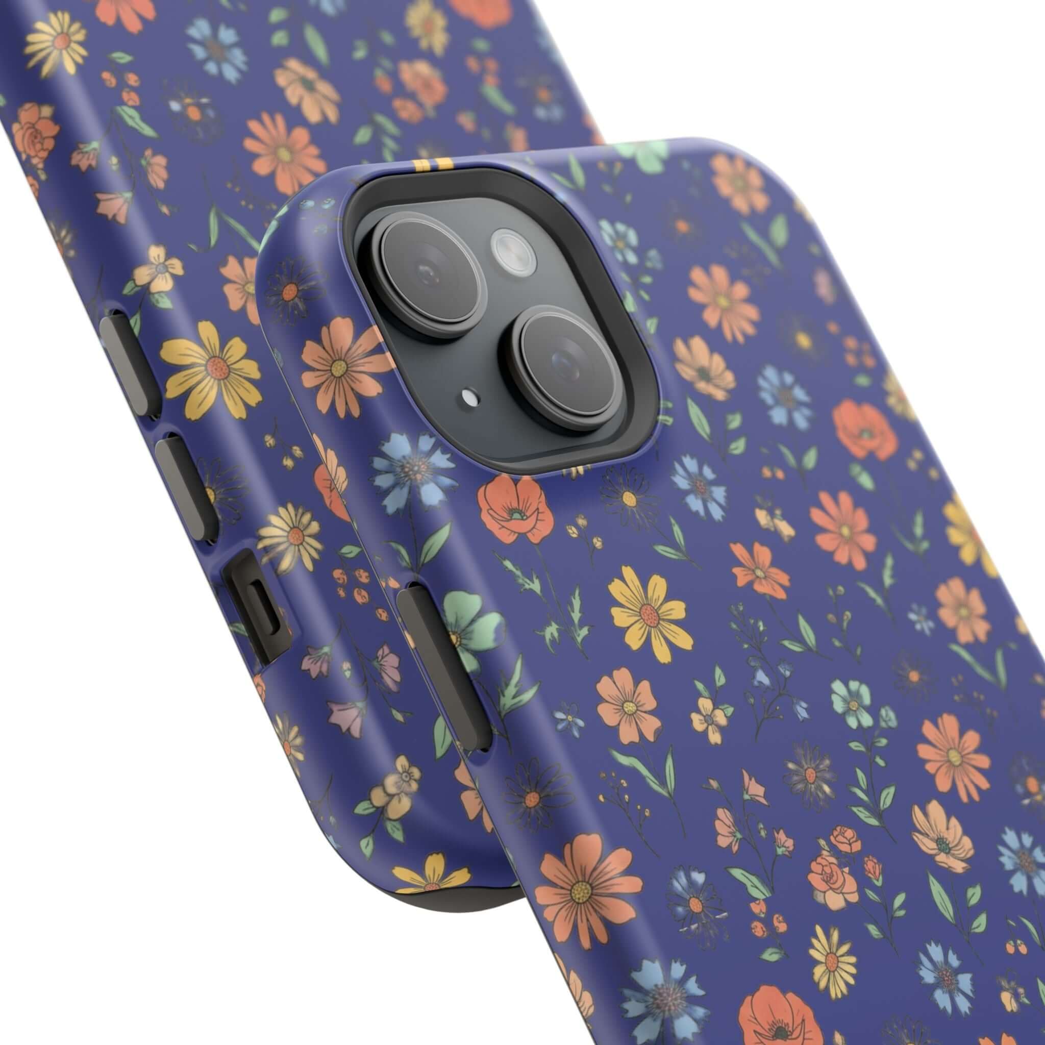 Floral All-Over Seasonal Print Phone Case — Magnetic Impact-Resistant