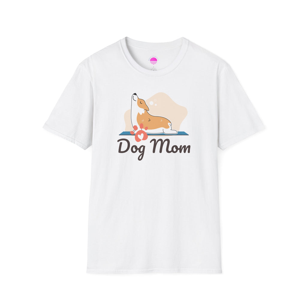 Dog Mom T-Shirt — Colorful Paw Print Tee for Pet Lovers
