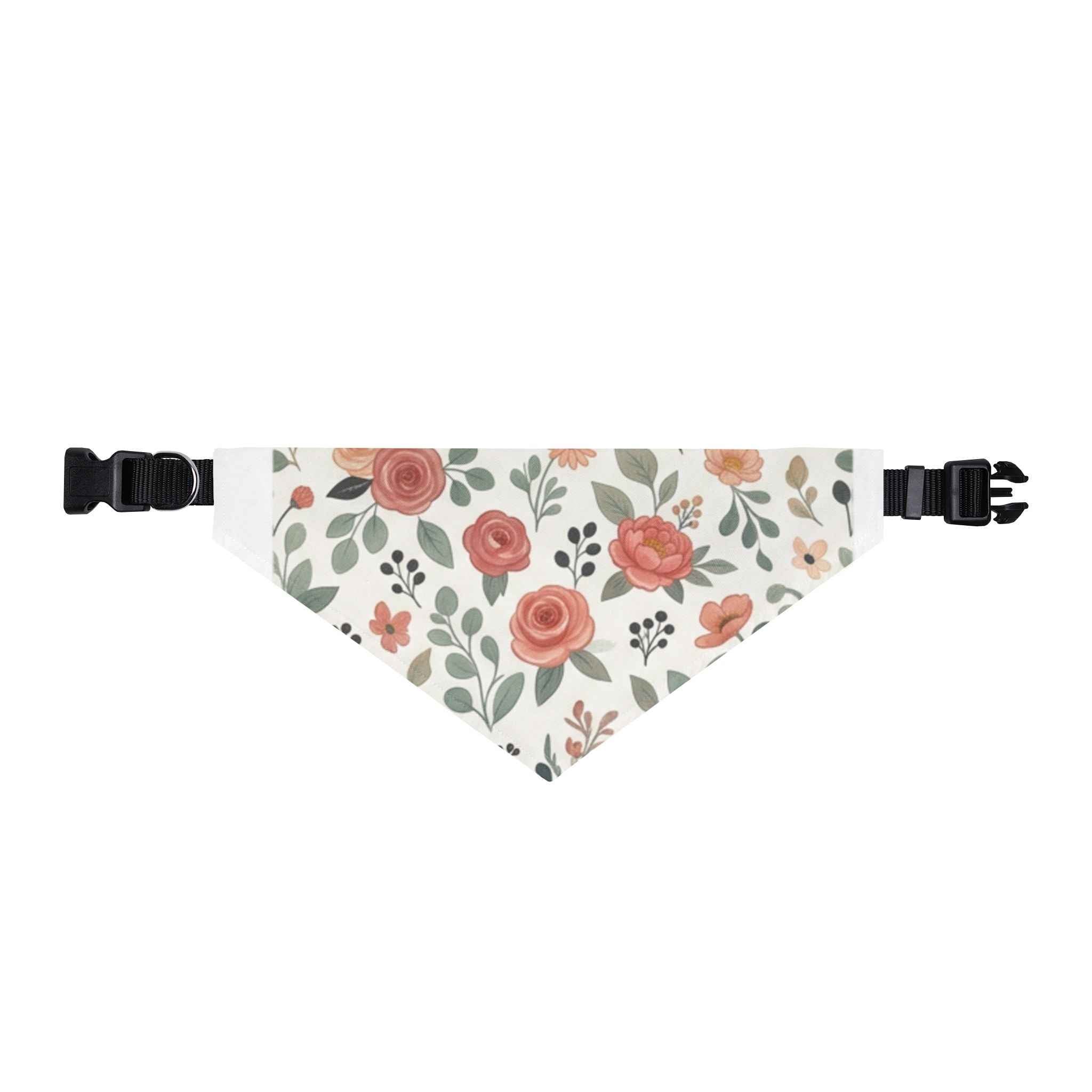 Floral Clip-On Pet Bandana - Soft Rose Garden Dog & Cat Accessory