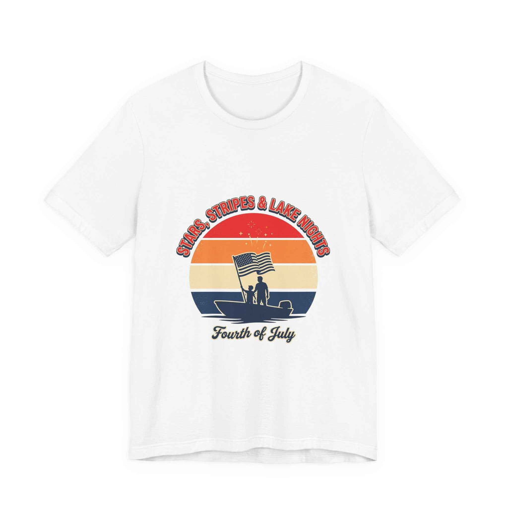 Stars Stripes & Lake Vibes Tee | vintage USA, red white blue