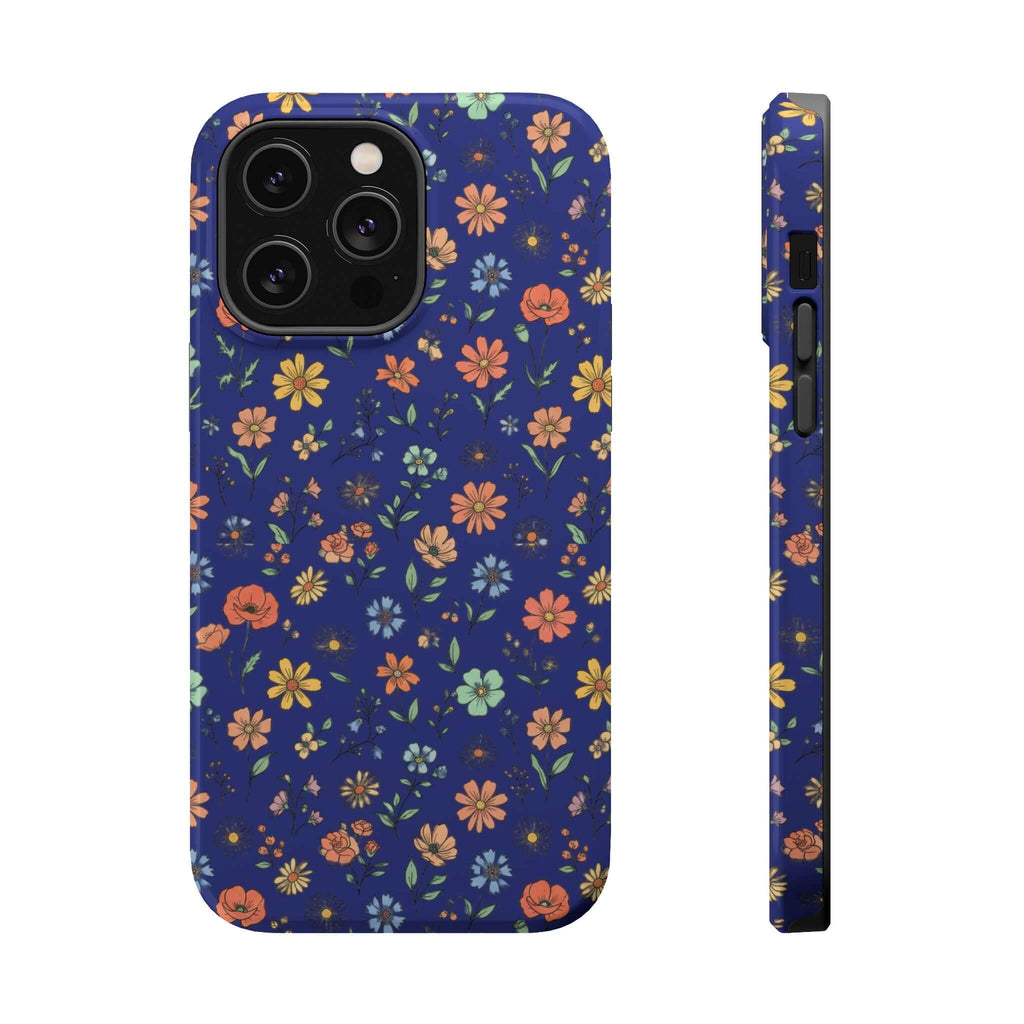 Floral All-Over Seasonal Print Phone Case — Magnetic Impact-Resistant