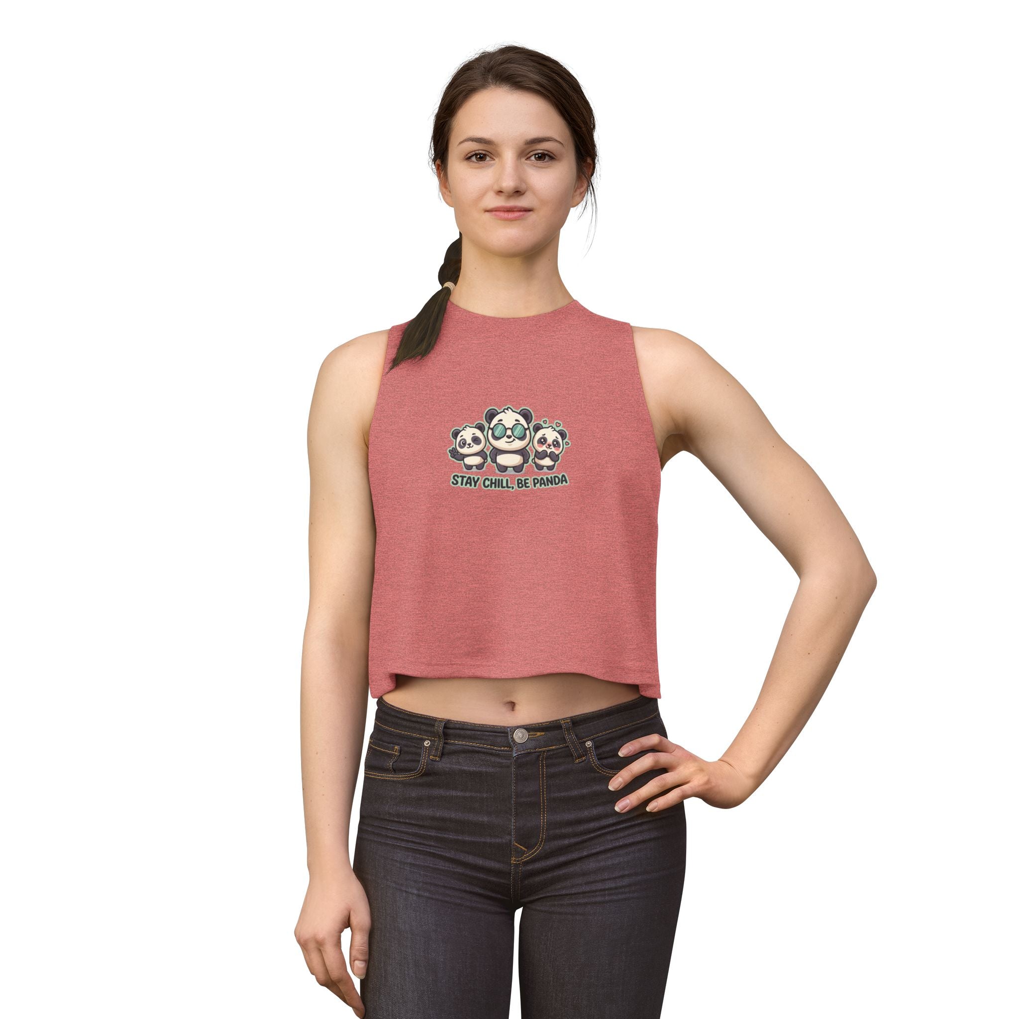 Stay Chill Be Panda Crop Top — Women's Cute Panda Graphic
