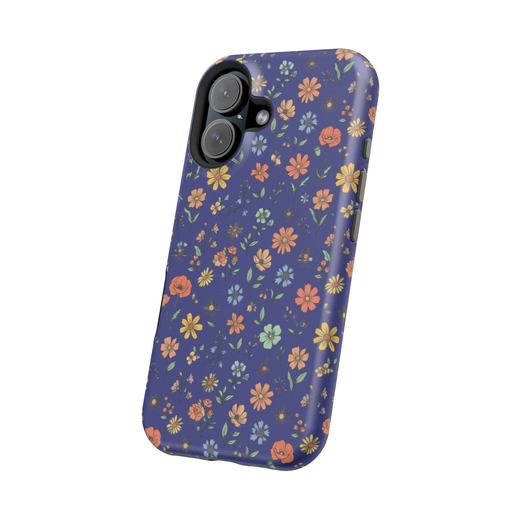 Floral All-Over Seasonal Print Phone Case — Magnetic Impact-Resistant