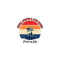 Stars & Stripes Lake Nights Sticker | 4th of July, vintage Americana