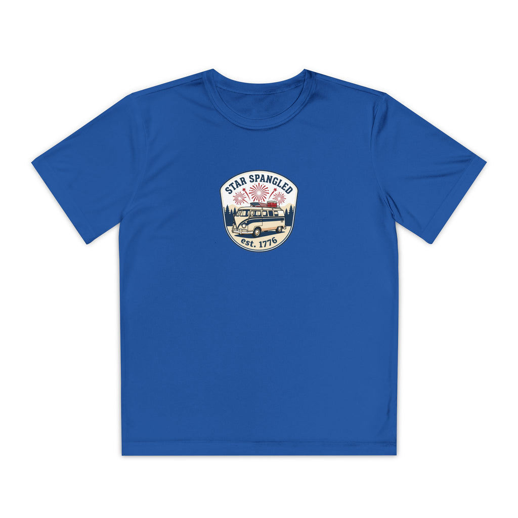 Youth Tee — 'Star Spangled' Classic Camper Graphic