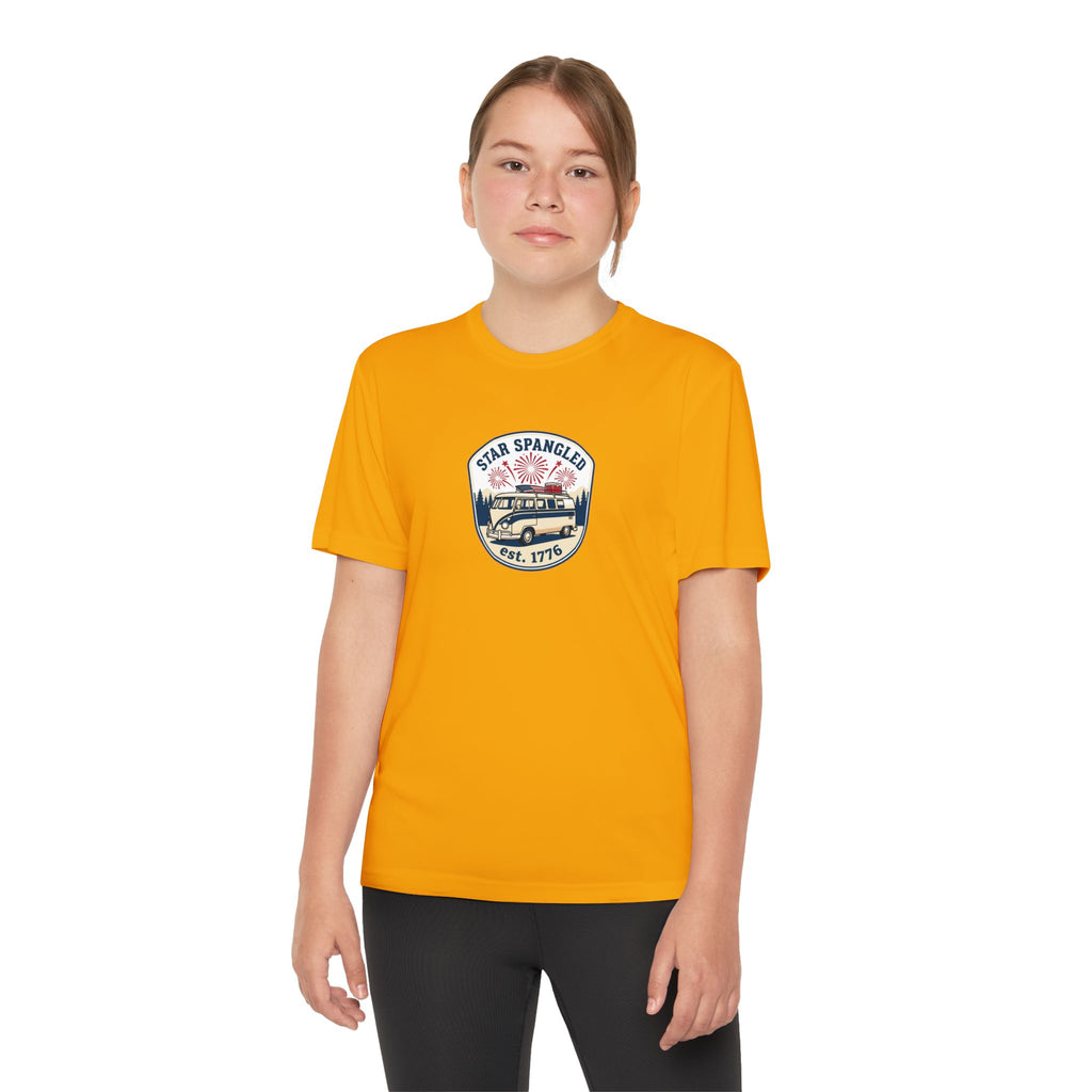 Youth Tee — 'Star Spangled' Classic Camper Graphic