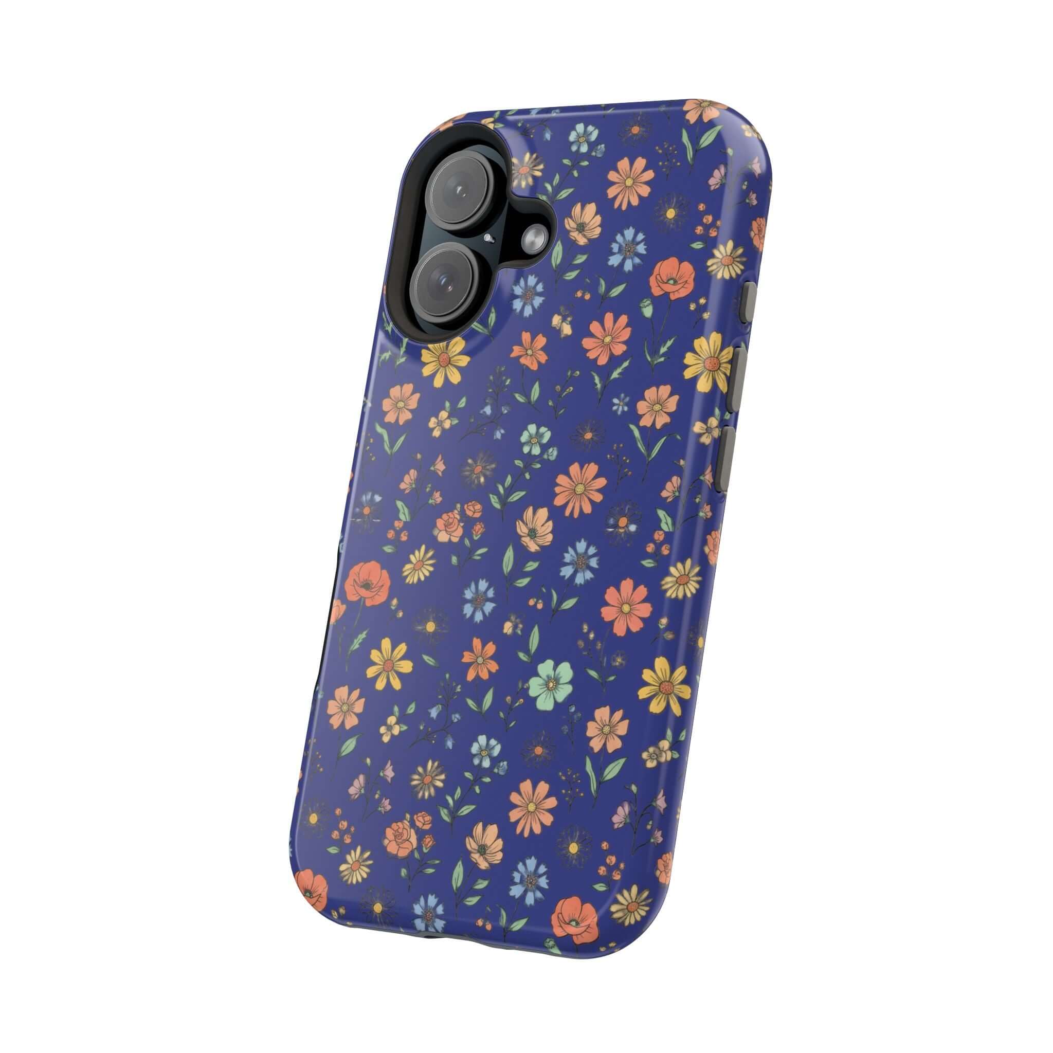 Floral All-Over Seasonal Print Phone Case — Magnetic Impact-Resistant