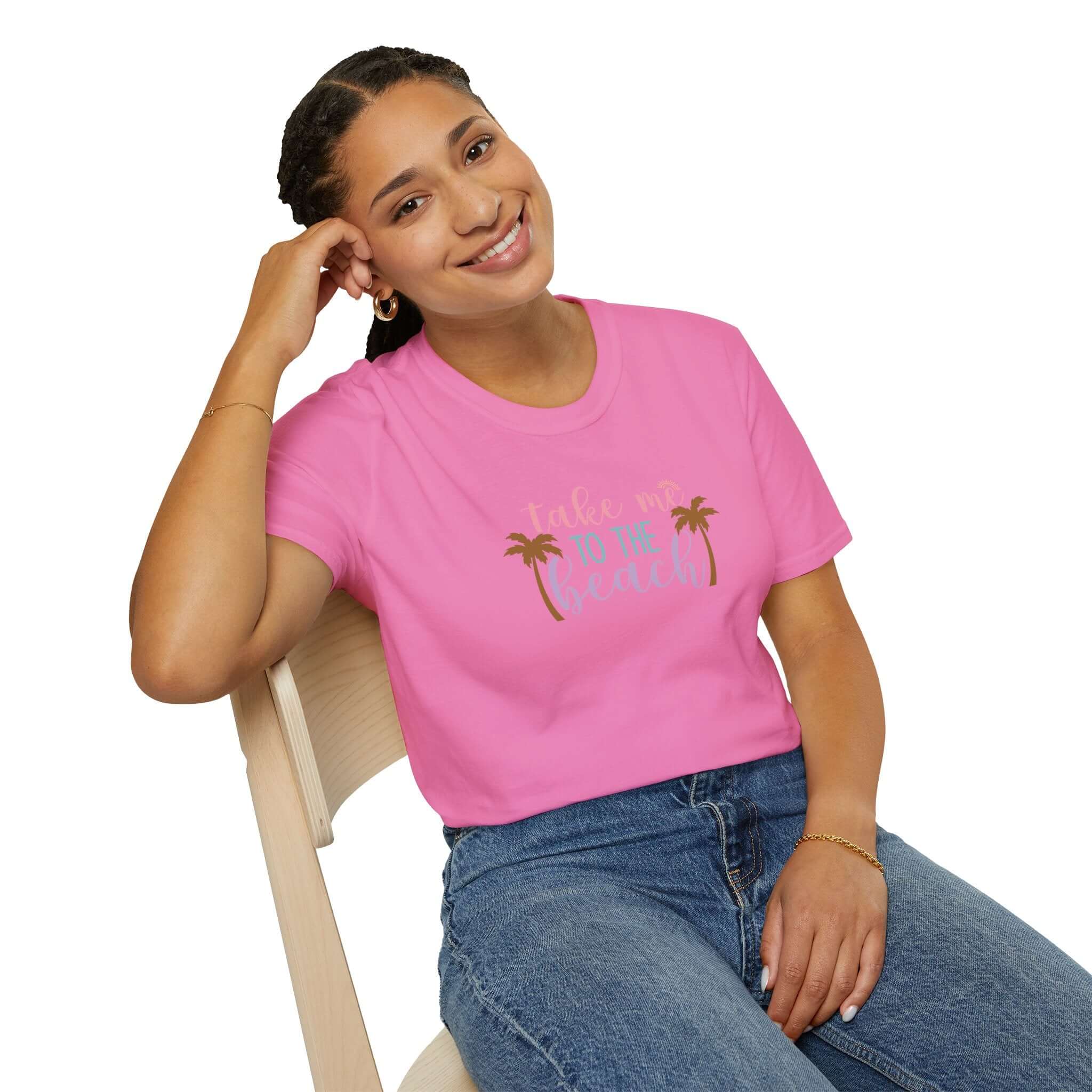 Take Me to the Beach Pastel Palm T-Shirt