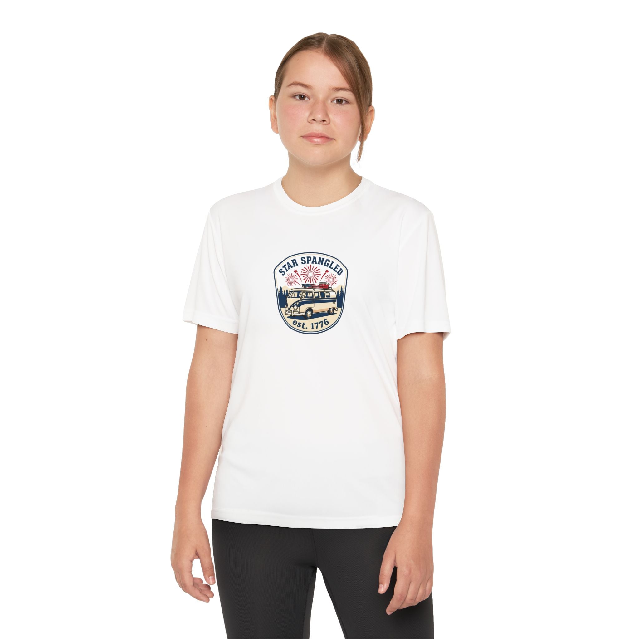 Youth Tee — 'Star Spangled' Classic Camper Graphic