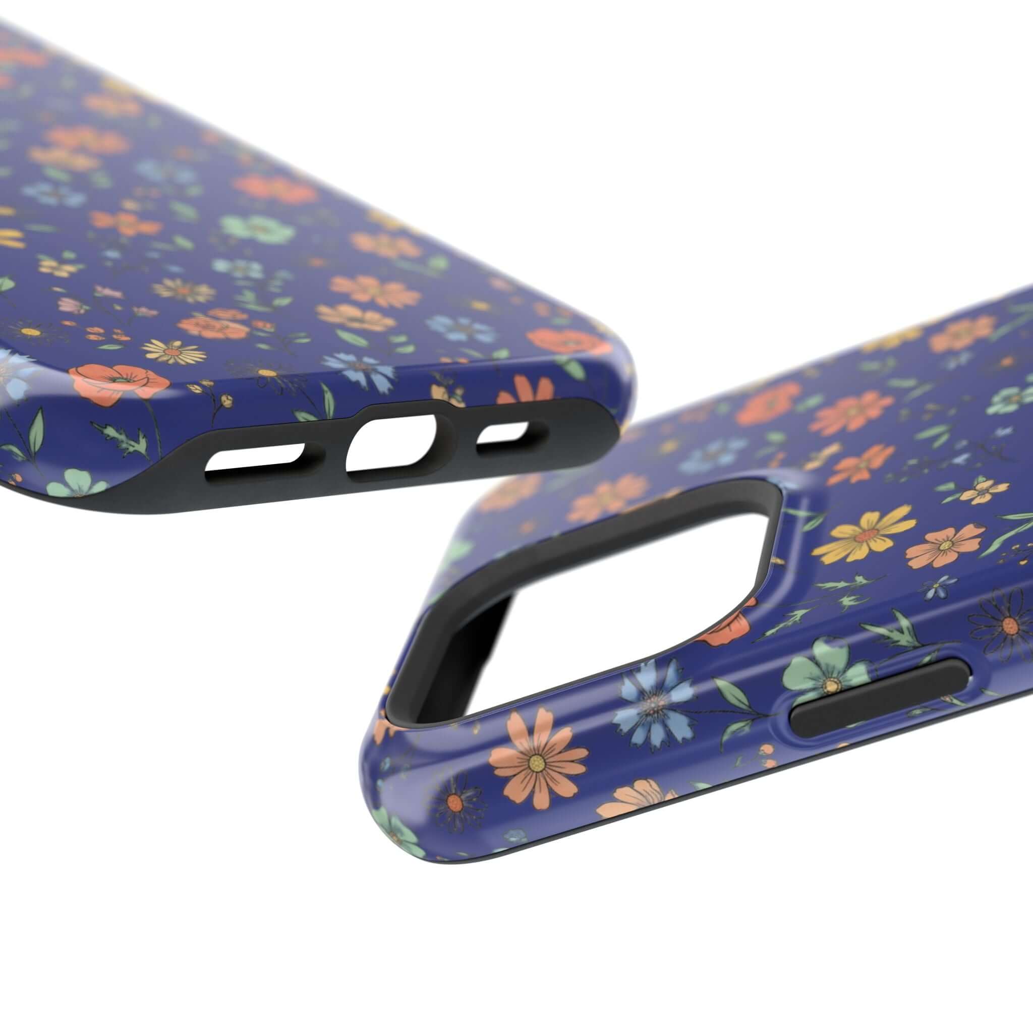 Floral All-Over Seasonal Print Phone Case — Magnetic Impact-Resistant