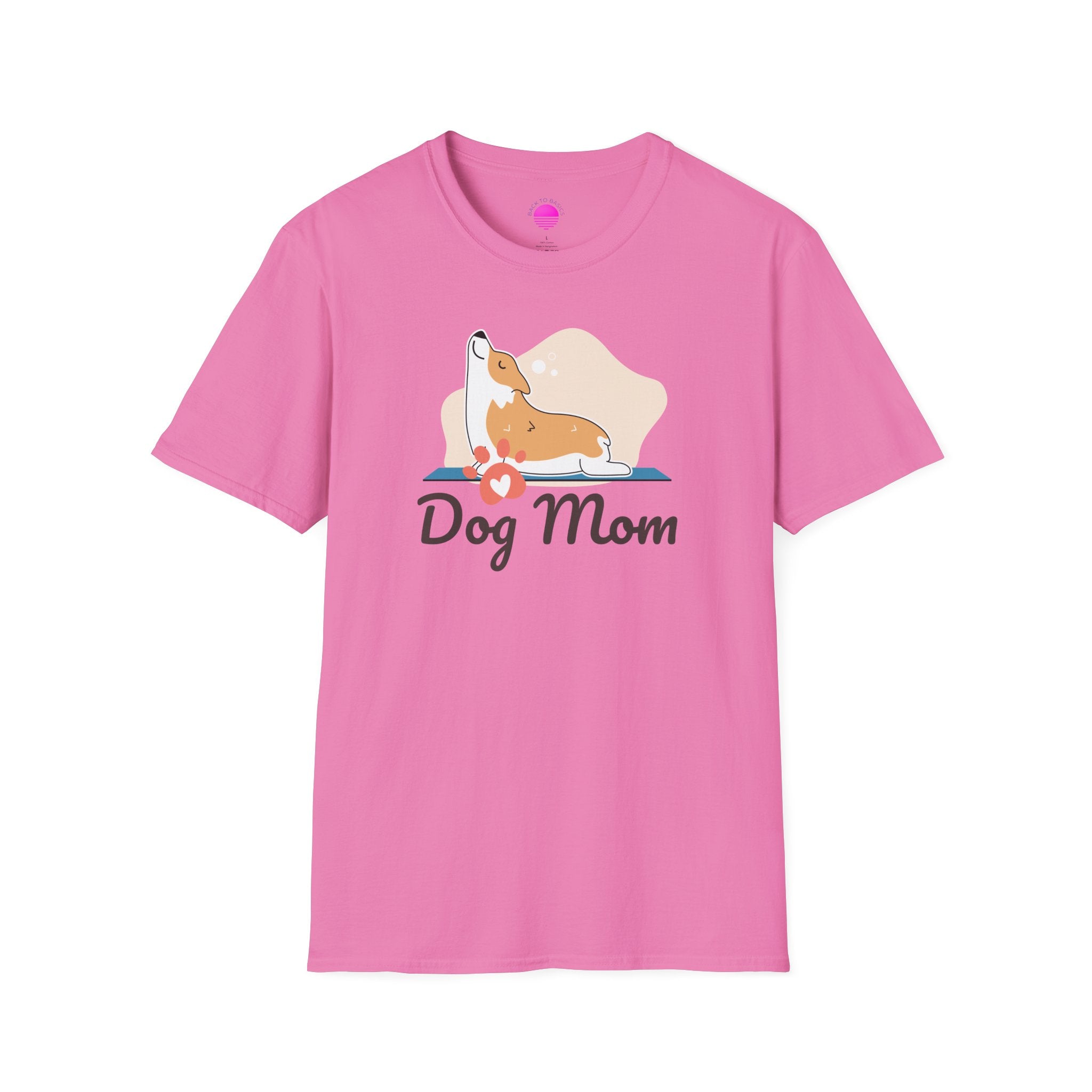 Dog Mom T-Shirt — Colorful Paw Print Tee for Pet Lovers