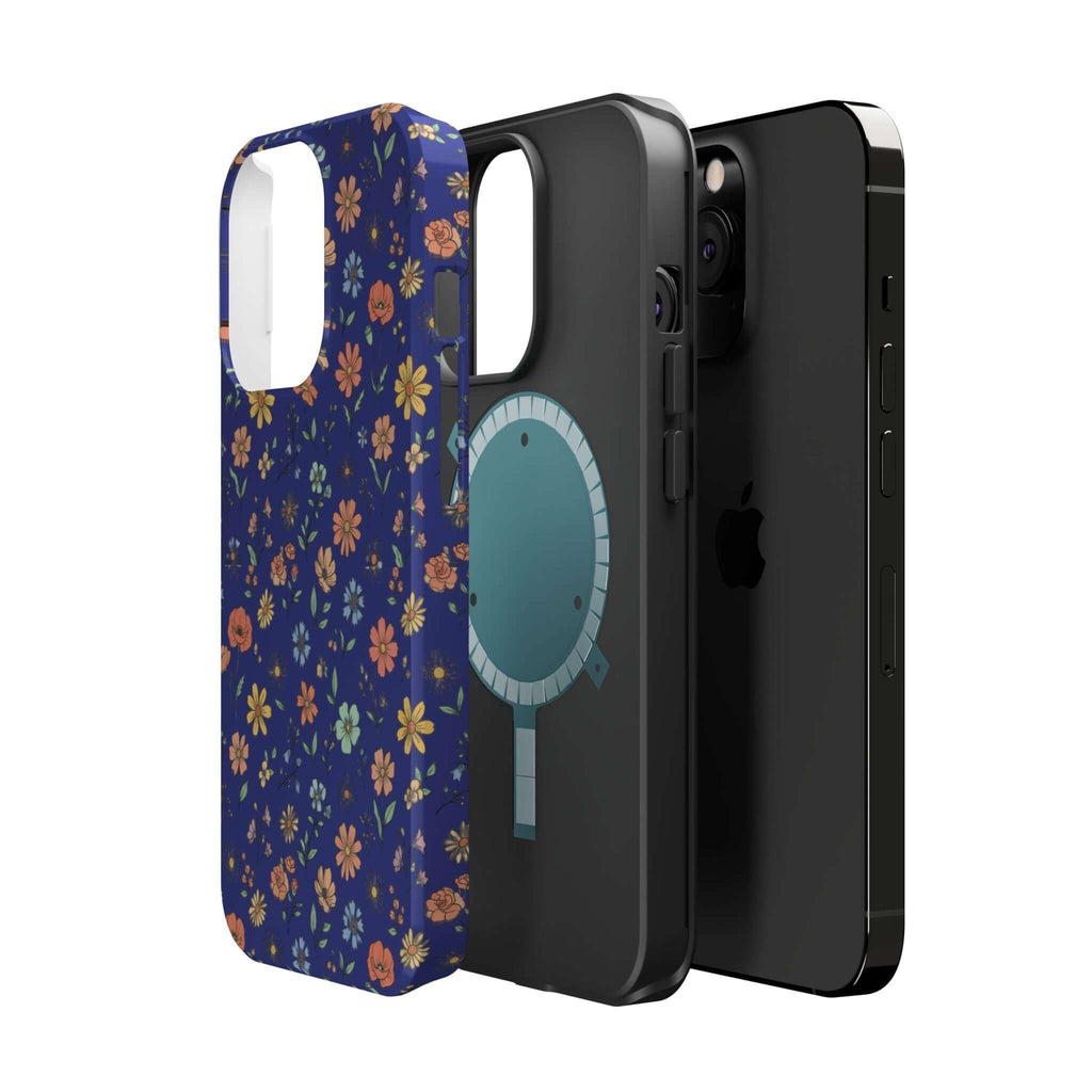 Floral All-Over Seasonal Print Phone Case — Magnetic Impact-Resistant