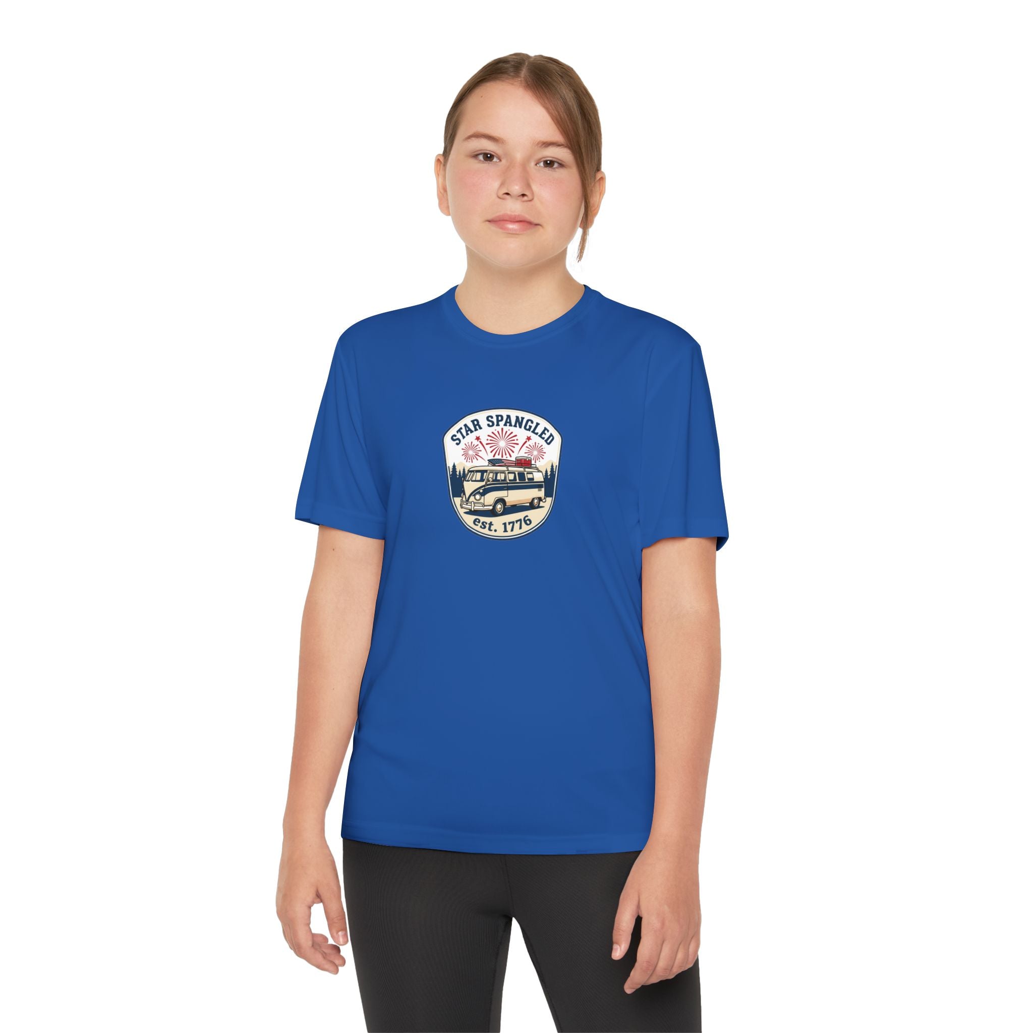 Youth Tee — 'Star Spangled' Classic Camper Graphic