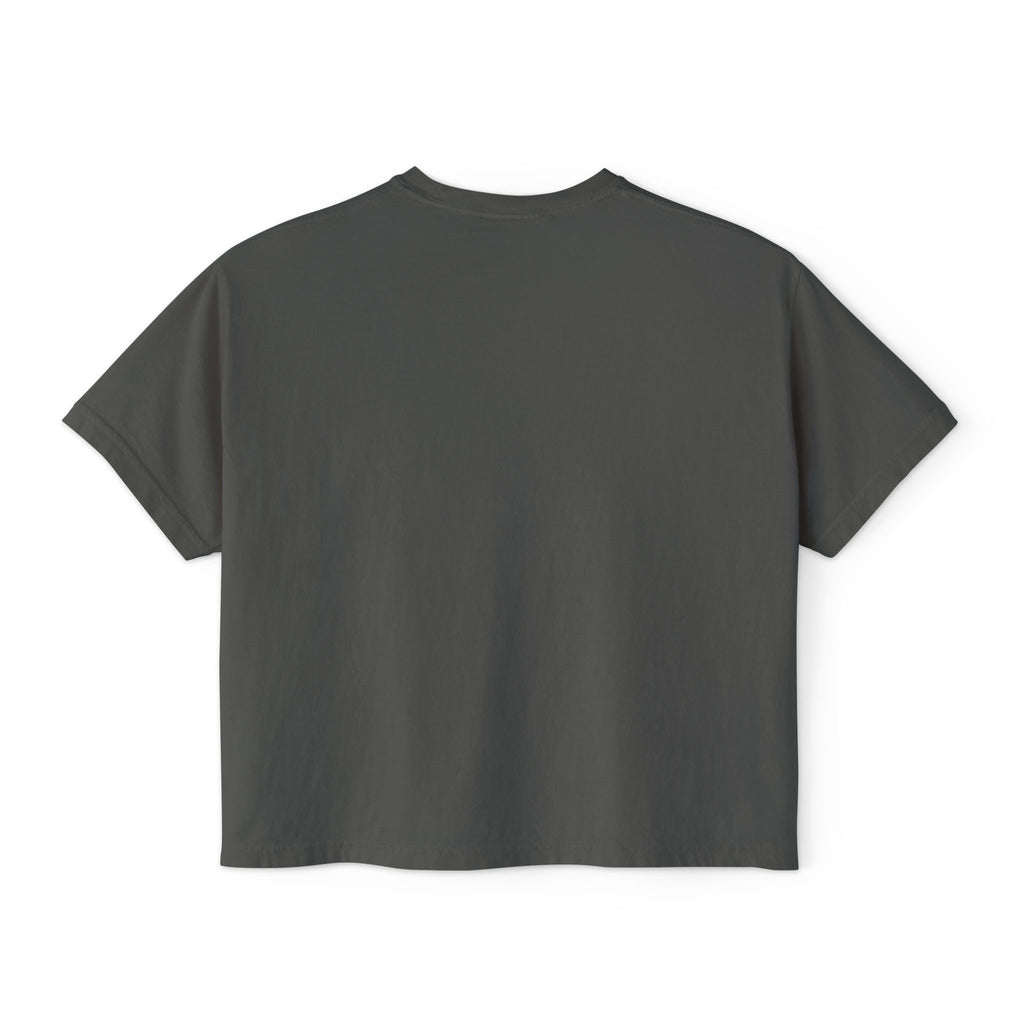 Cute Cosmic Cat Boxy Tee — Women's Graphic T-Shirt