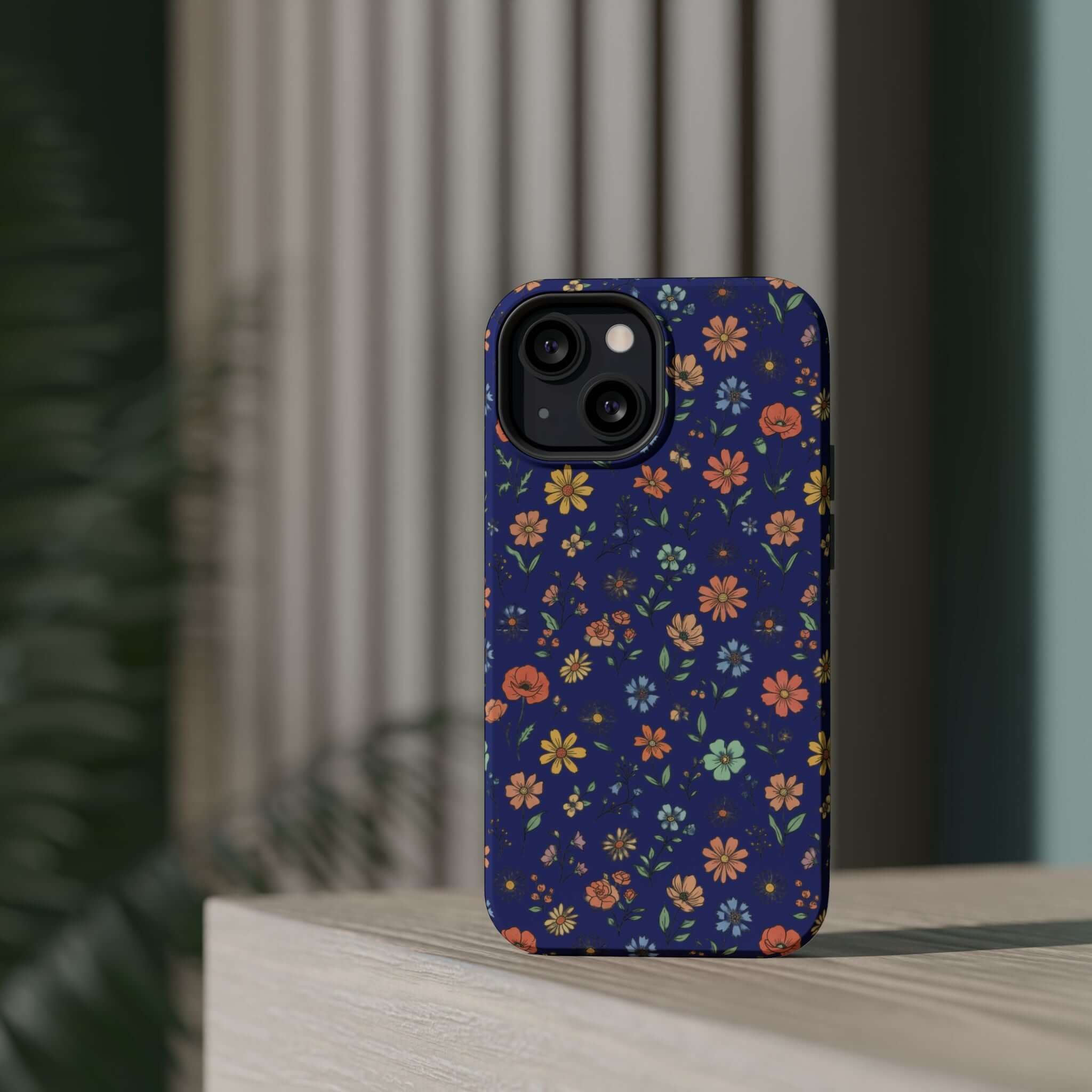 Floral All-Over Seasonal Print Phone Case — Magnetic Impact-Resistant