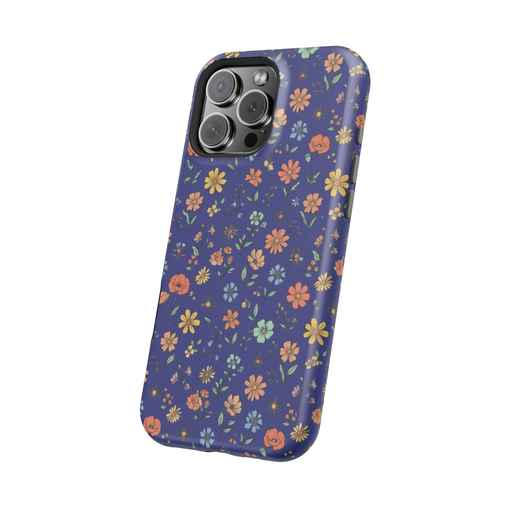 Floral All-Over Seasonal Print Phone Case — Magnetic Impact-Resistant