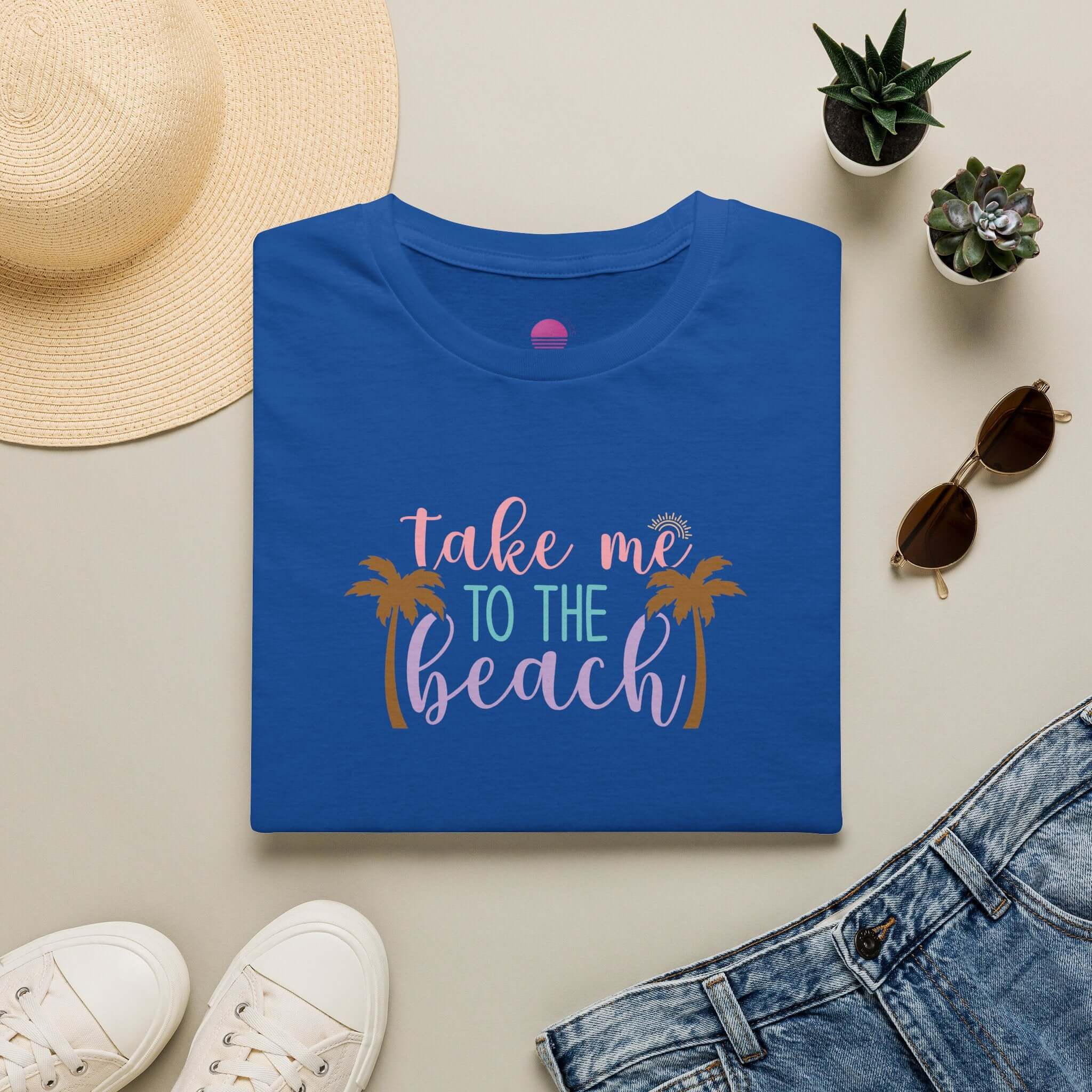Take Me to the Beach Pastel Palm T-Shirt