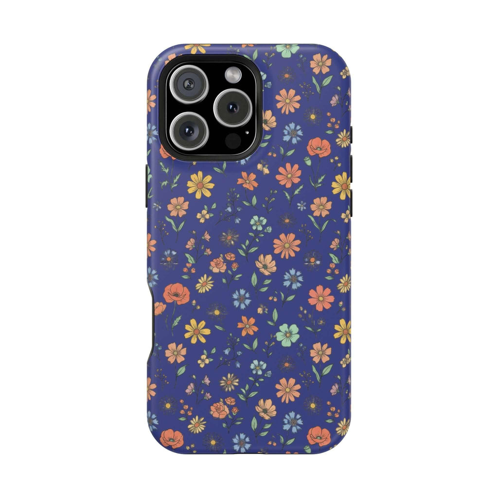 Floral All-Over Seasonal Print Phone Case — Magnetic Impact-Resistant