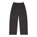 Heart Print Women's Pajama Pants — Cozy all-over print lounge sleepwear with subtle heart pattern.