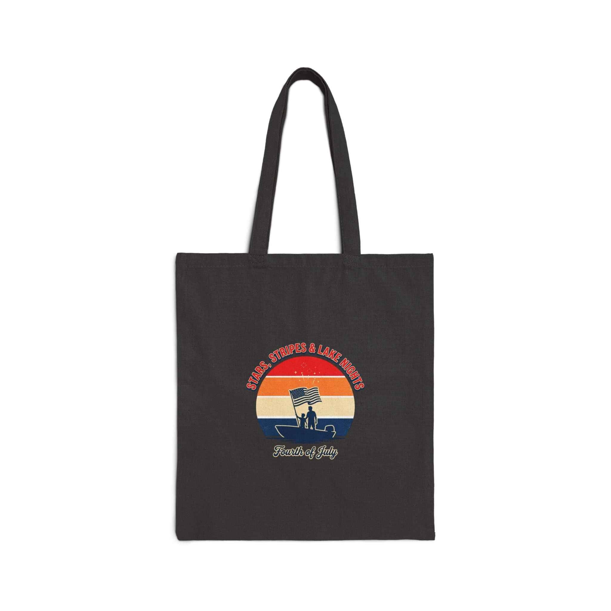 Vintage Beach Sunset Fourth of July Tote | Americana, red white blue