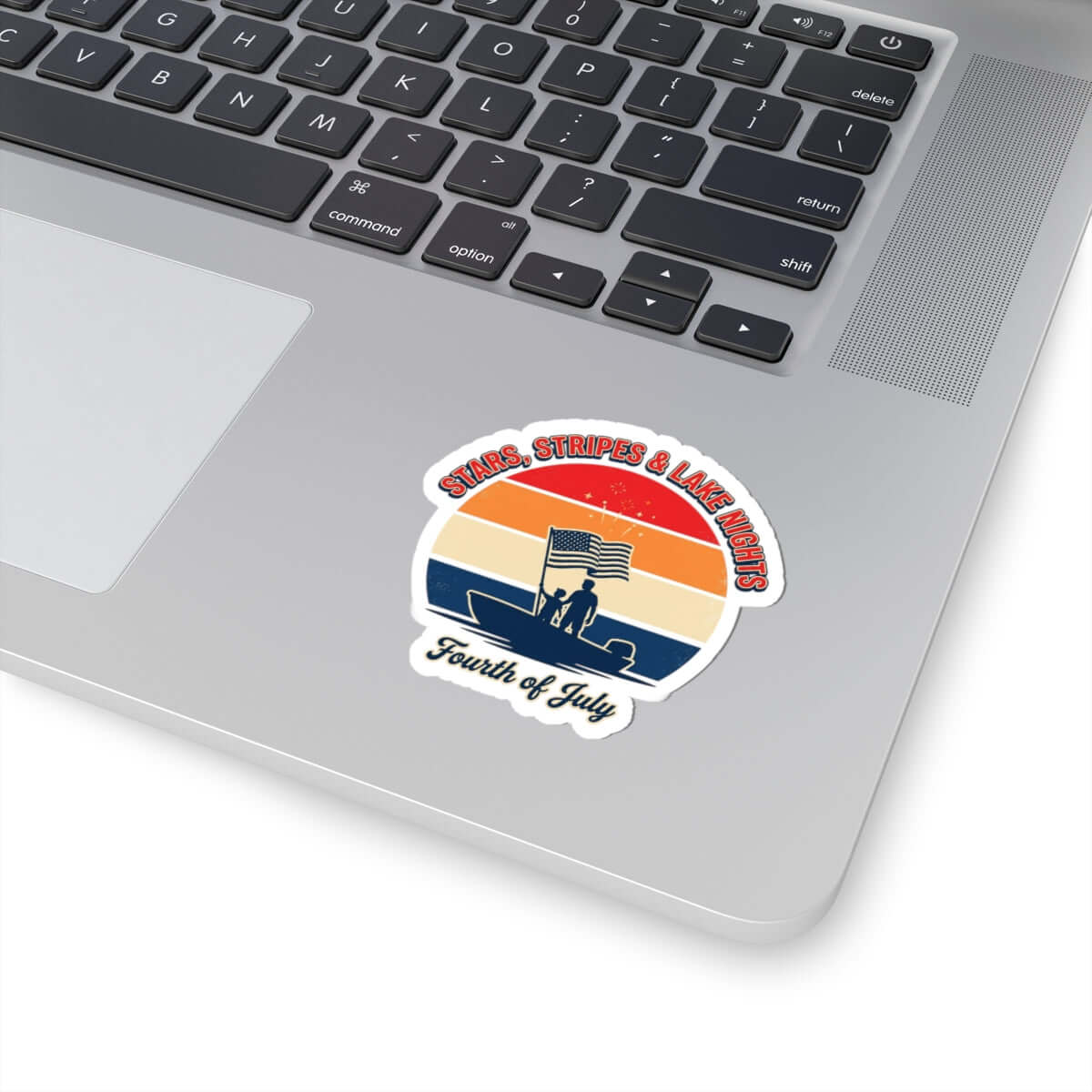 Stars & Stripes Lake Nights Sticker | 4th of July, vintage Americana