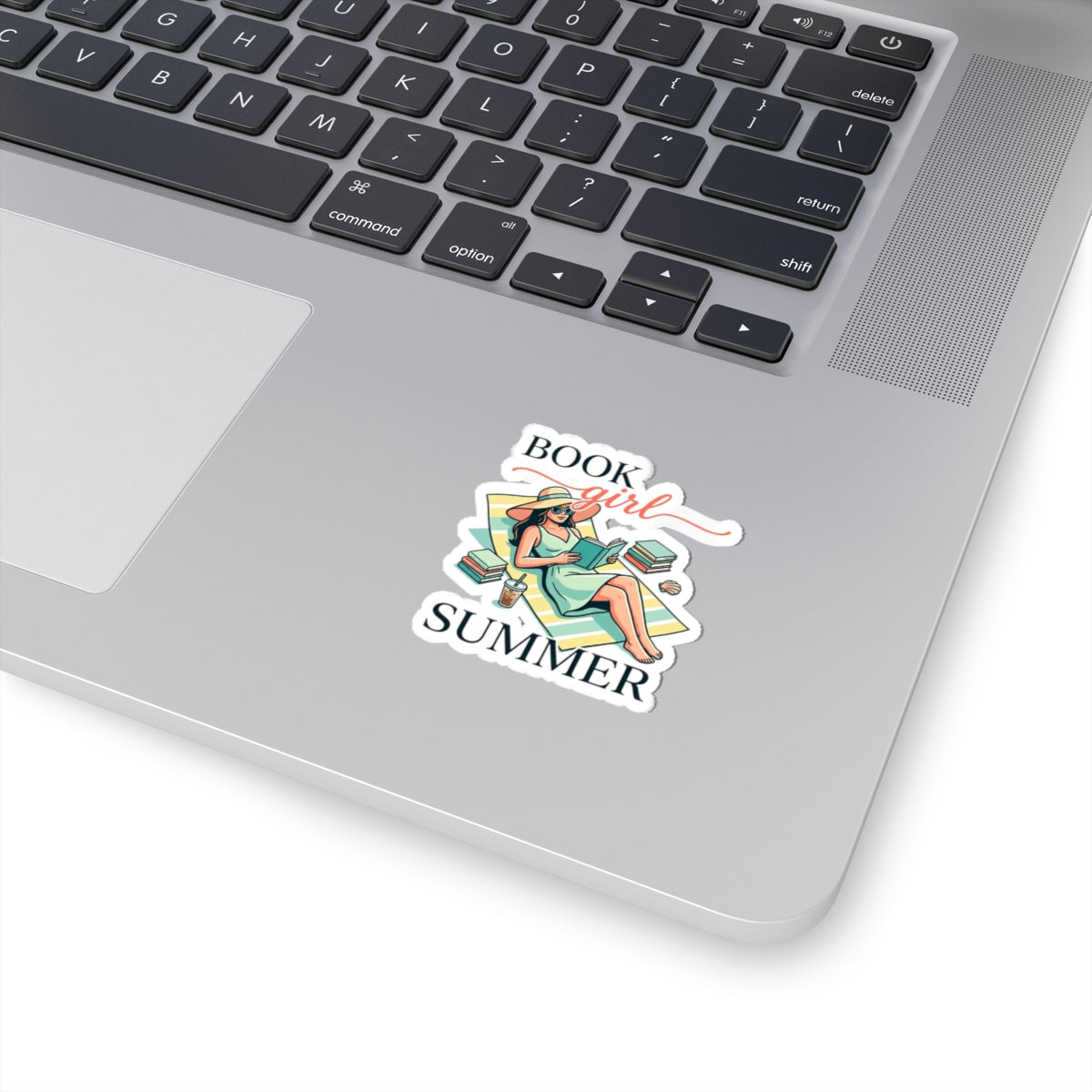 Book Girl Summer Sticker — Literary Aesthetic Kiss-Cut Sticker