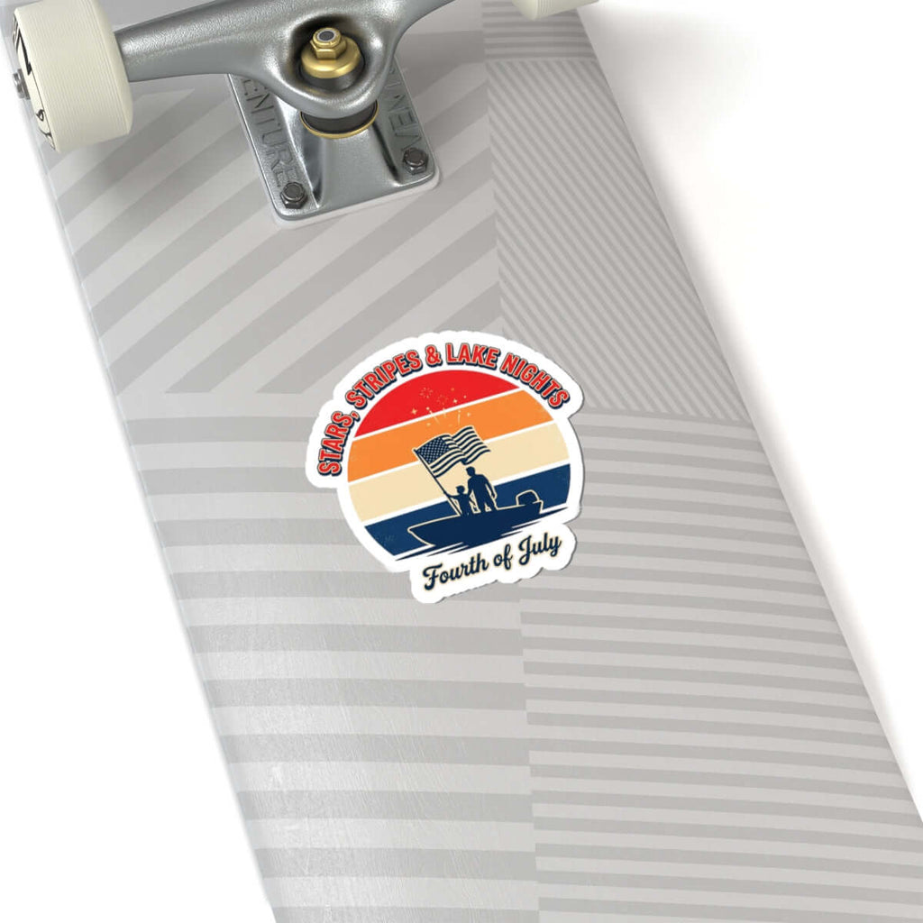 Stars & Stripes Lake Nights Sticker | 4th of July, vintage Americana