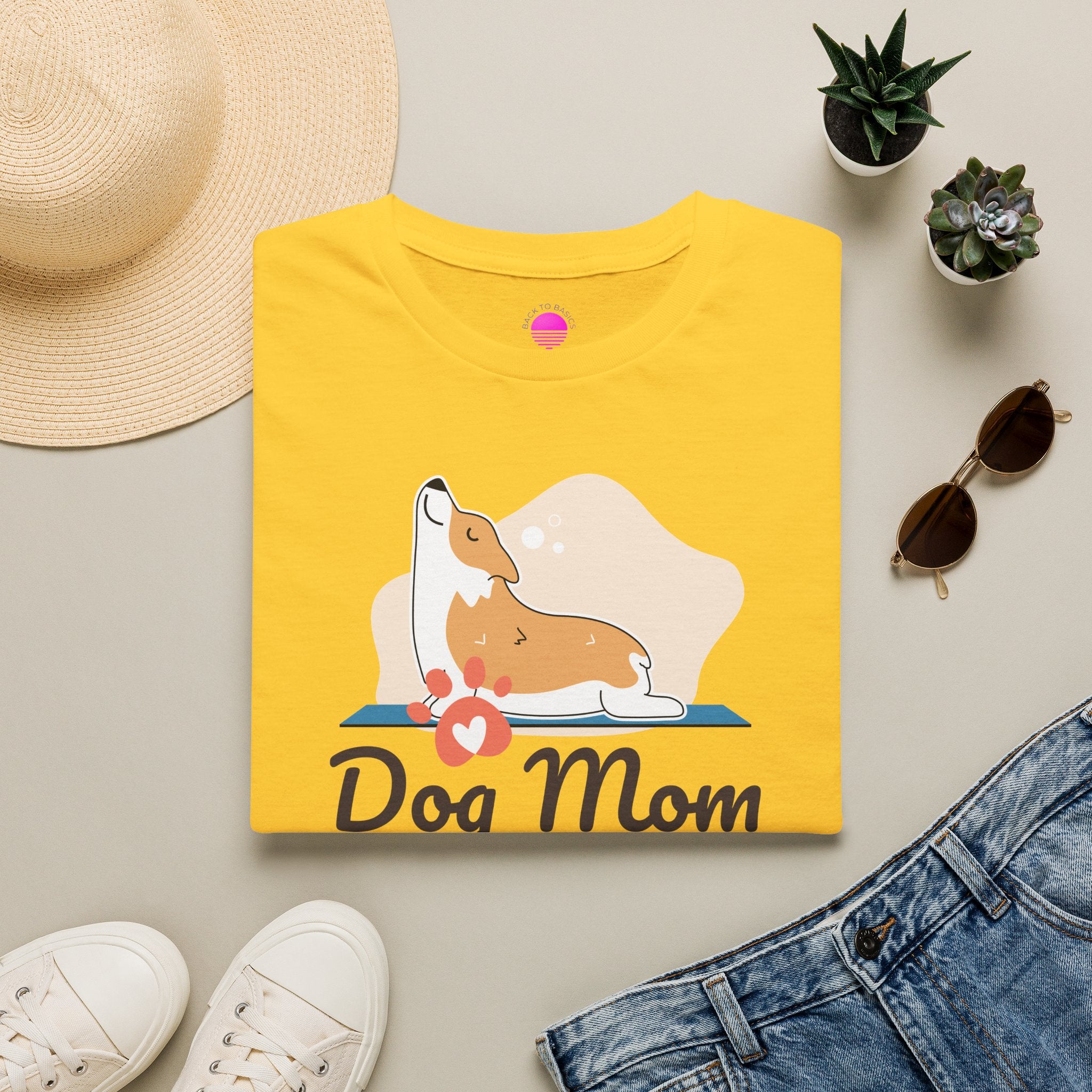 Dog Mom T-Shirt — Colorful Paw Print Tee for Pet Lovers