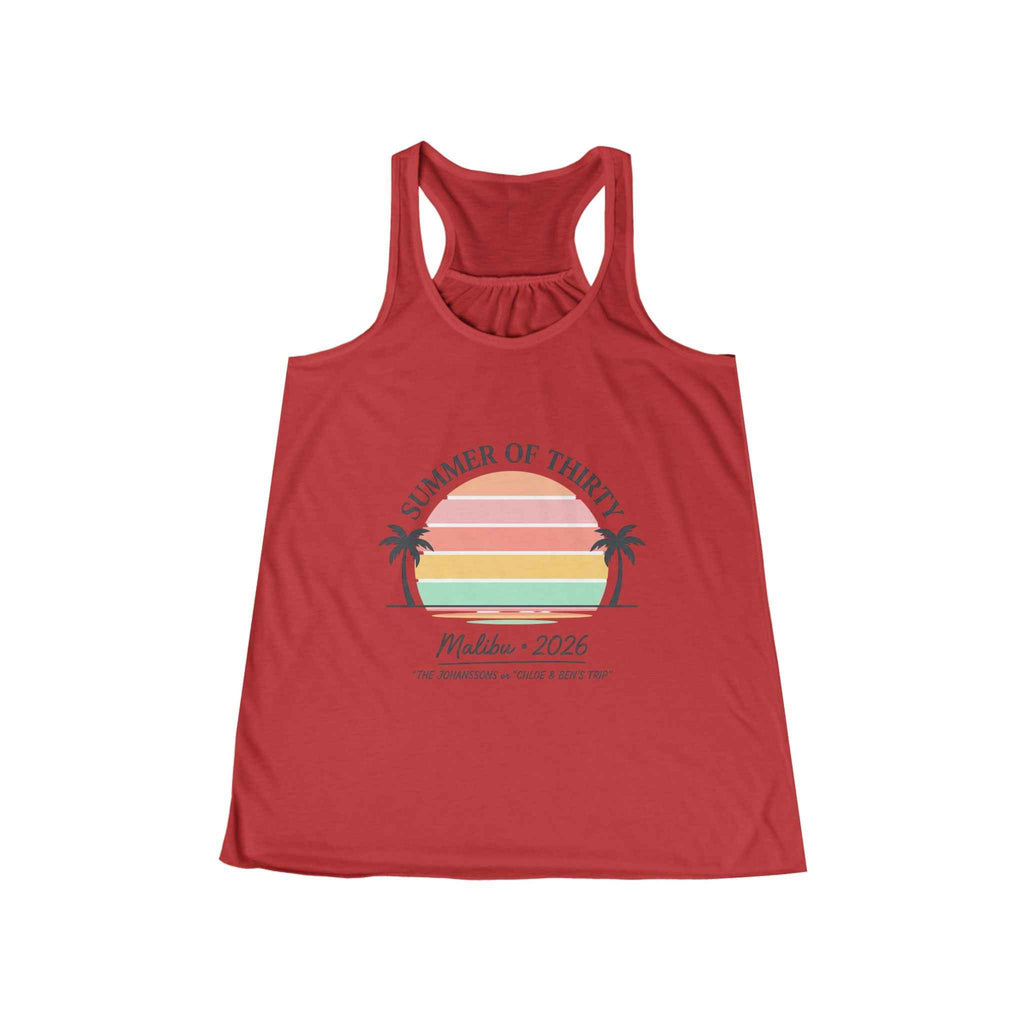 Summer of Thirty Racerback Tank - Malibu 2026 Sunset Beach Top