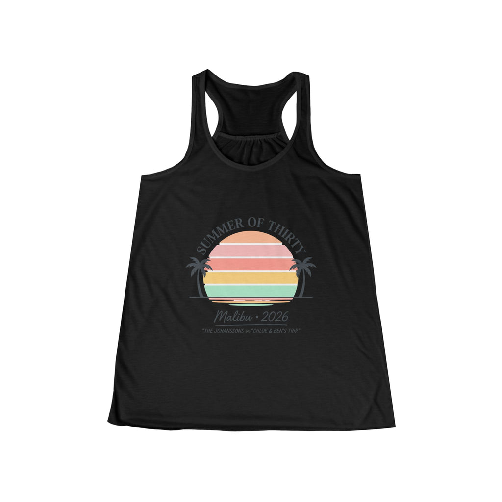 Summer of Thirty Racerback Tank - Malibu 2026 Sunset Beach Top