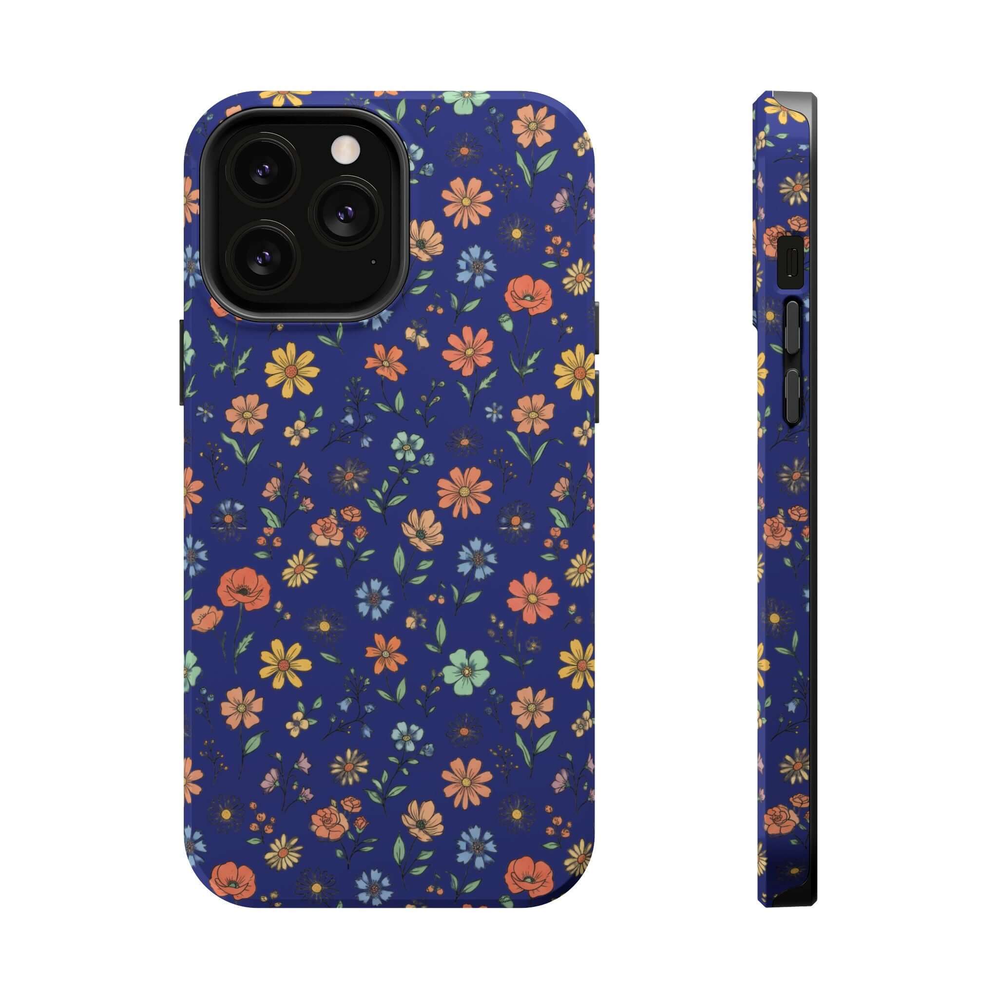 Floral All-Over Seasonal Print Phone Case — Magnetic Impact-Resistant